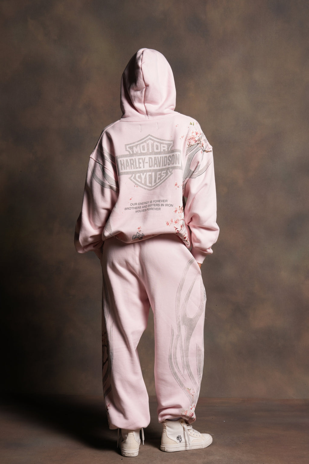 Iron Sakura Lightweight Lounger Sweat Pants in Blush Pink - imagem 5