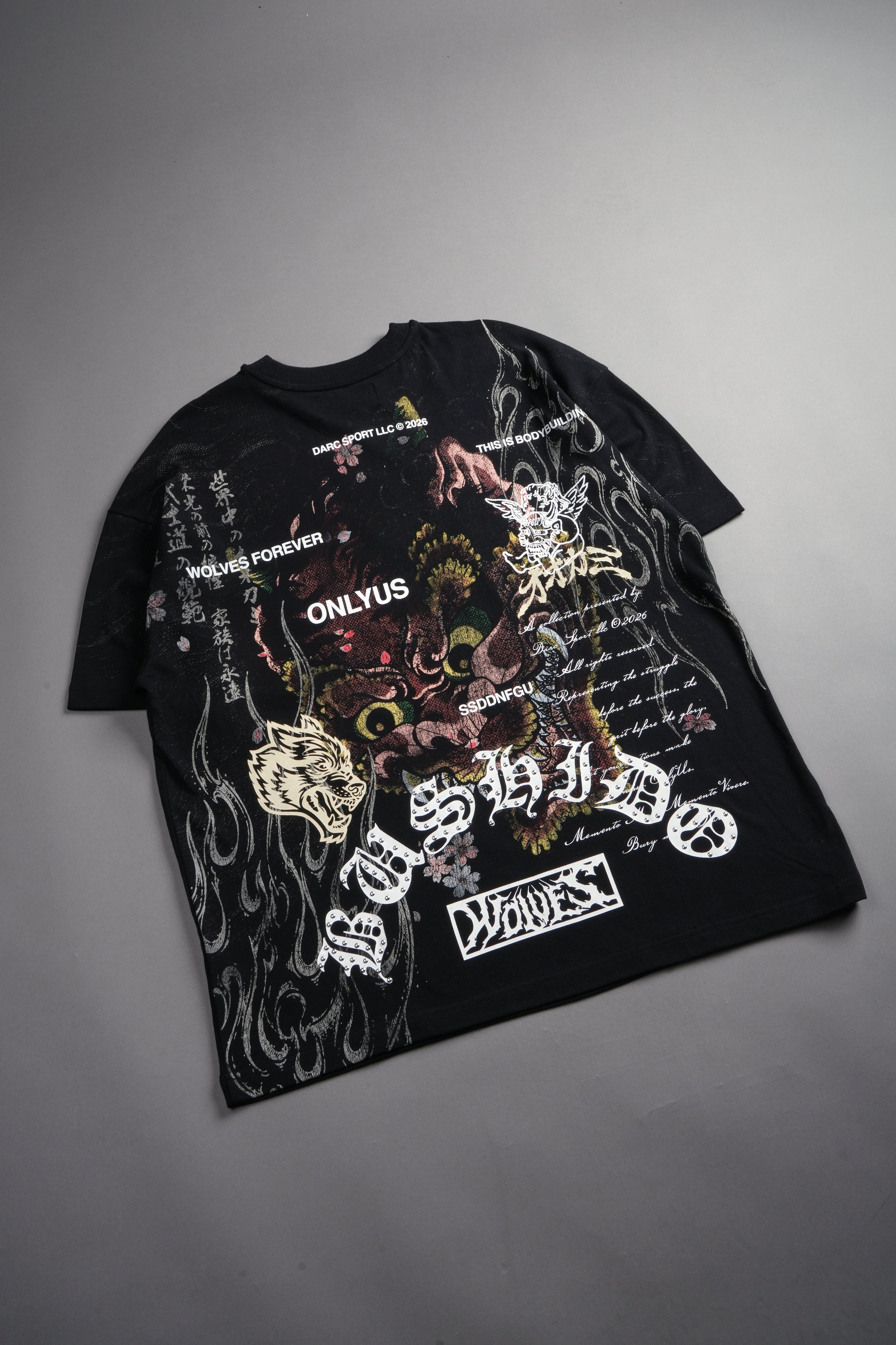 Shutendoji Premium Oversized Tee in Black — imagem 10