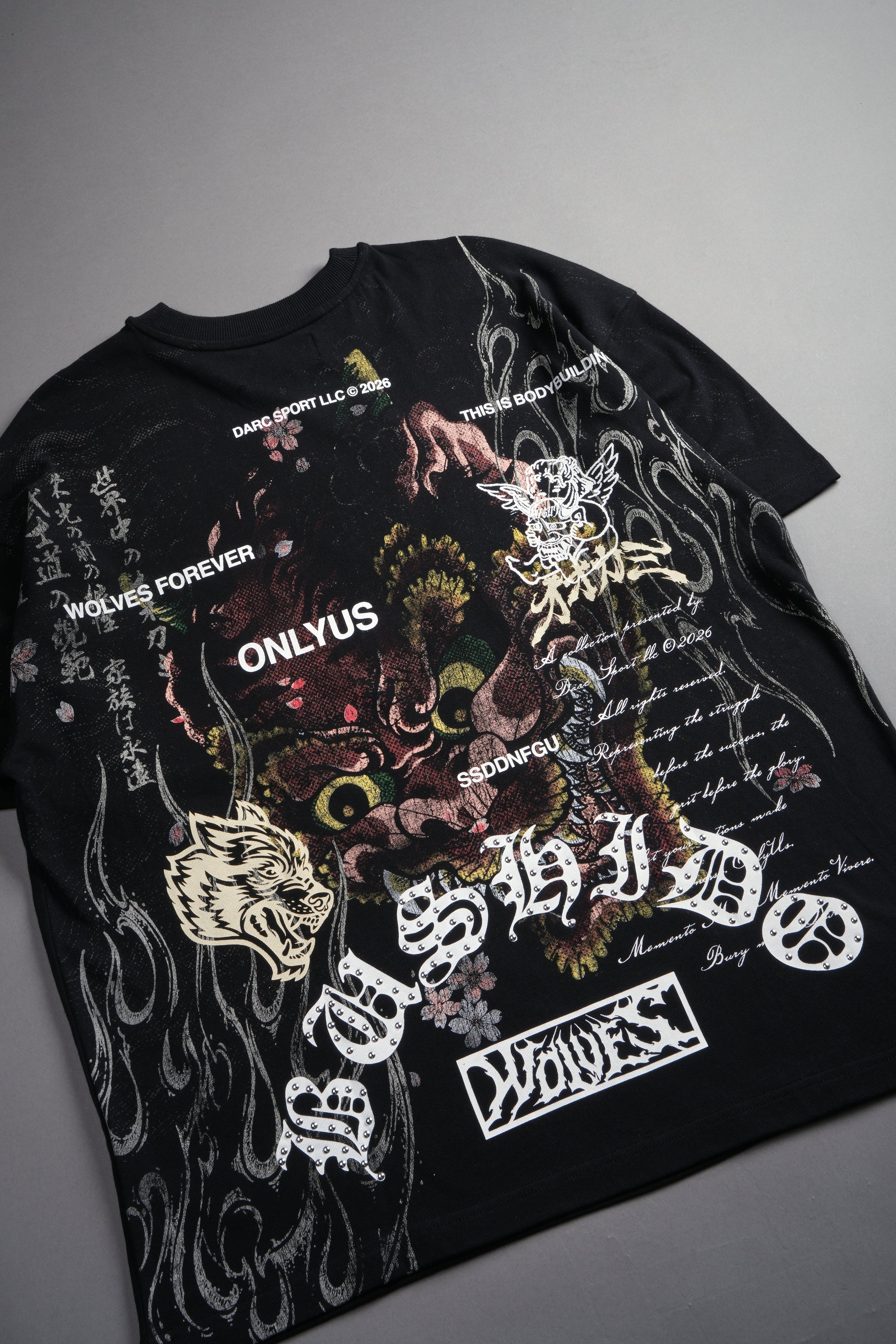 Shutendoji Premium Oversized Tee in Black — imagem 11