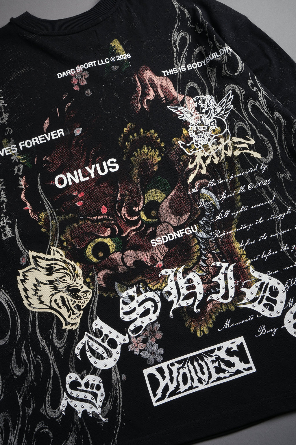 Shutendoji Premium Oversized Tee in Black — imagem 12