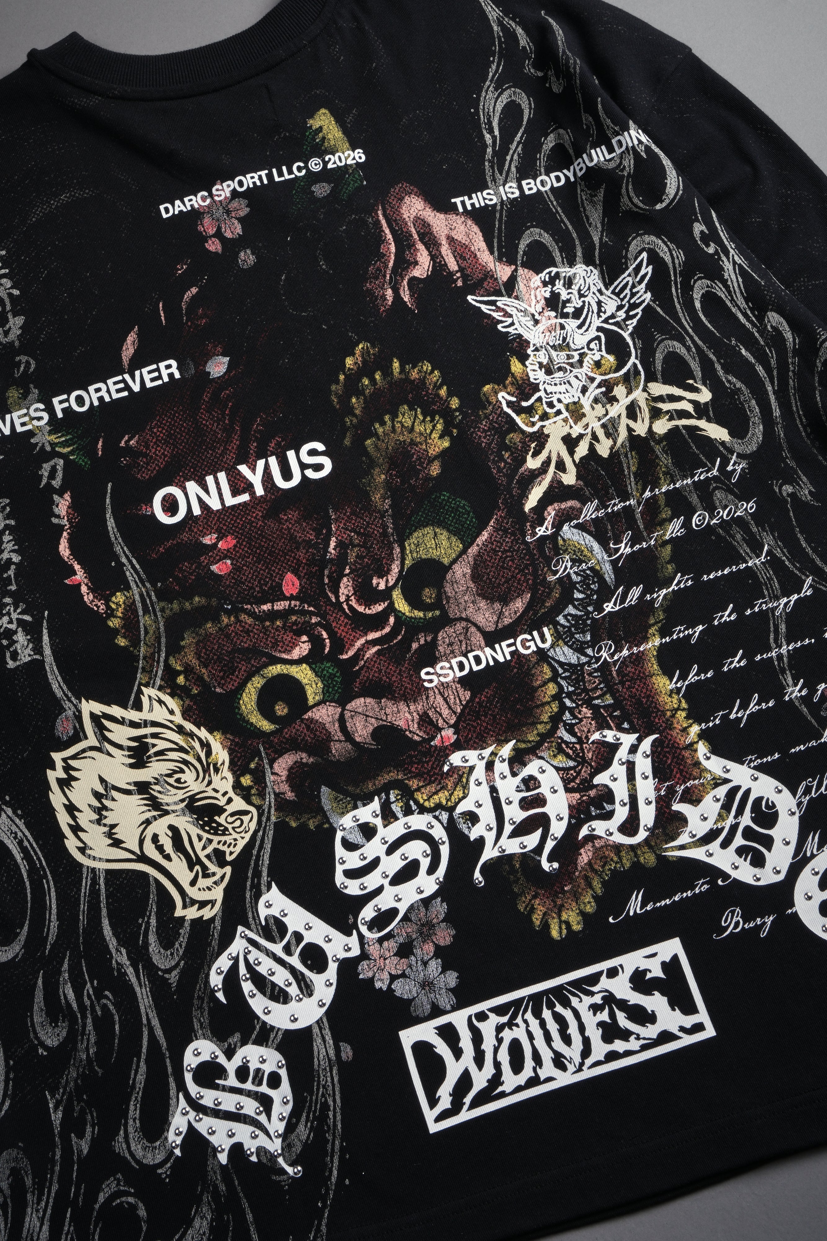 Shutendoji Premium Oversized Tee in Black — imagem 12