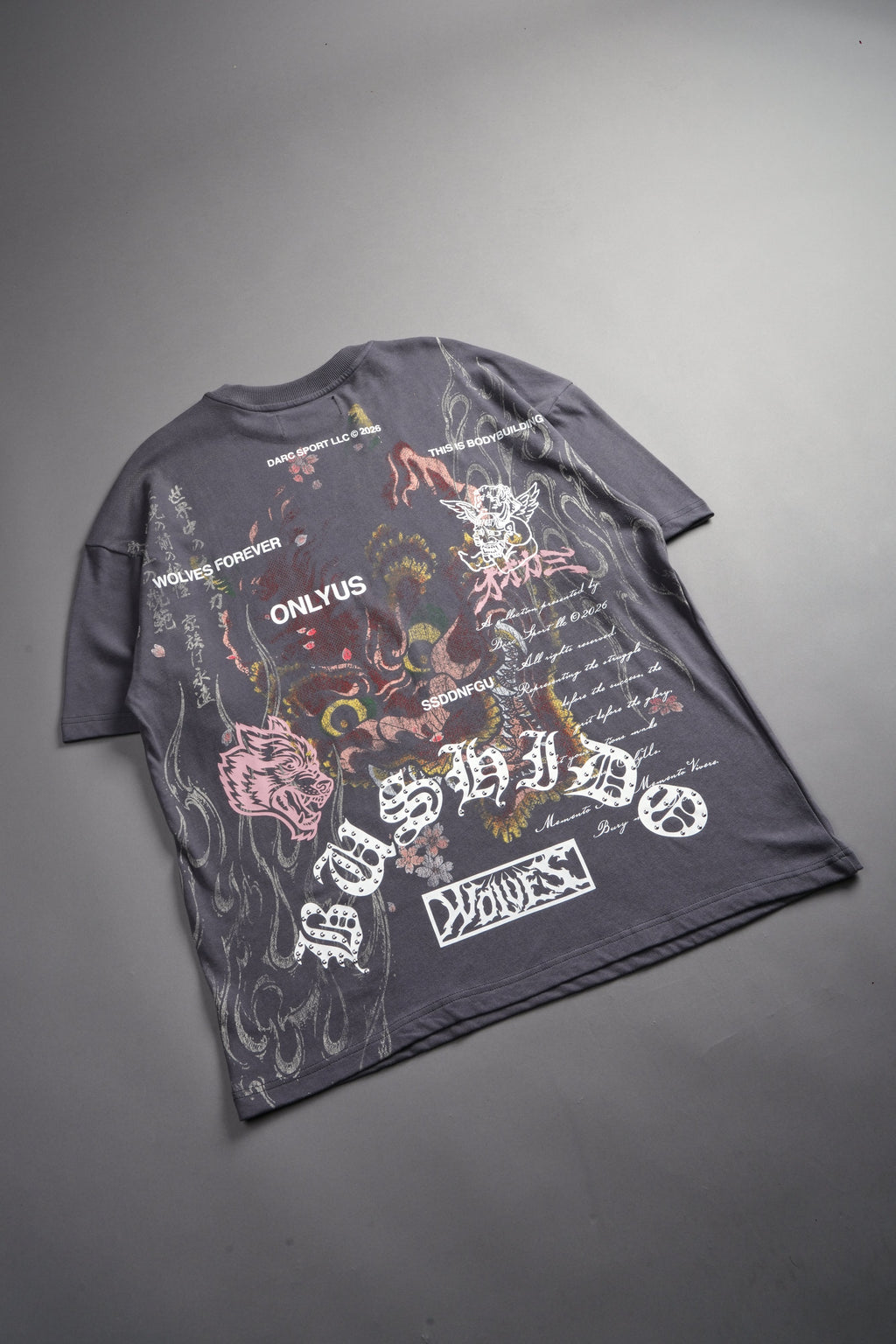 Shutendoji Premium Oversized Tee in Slate Gray — imagem 8