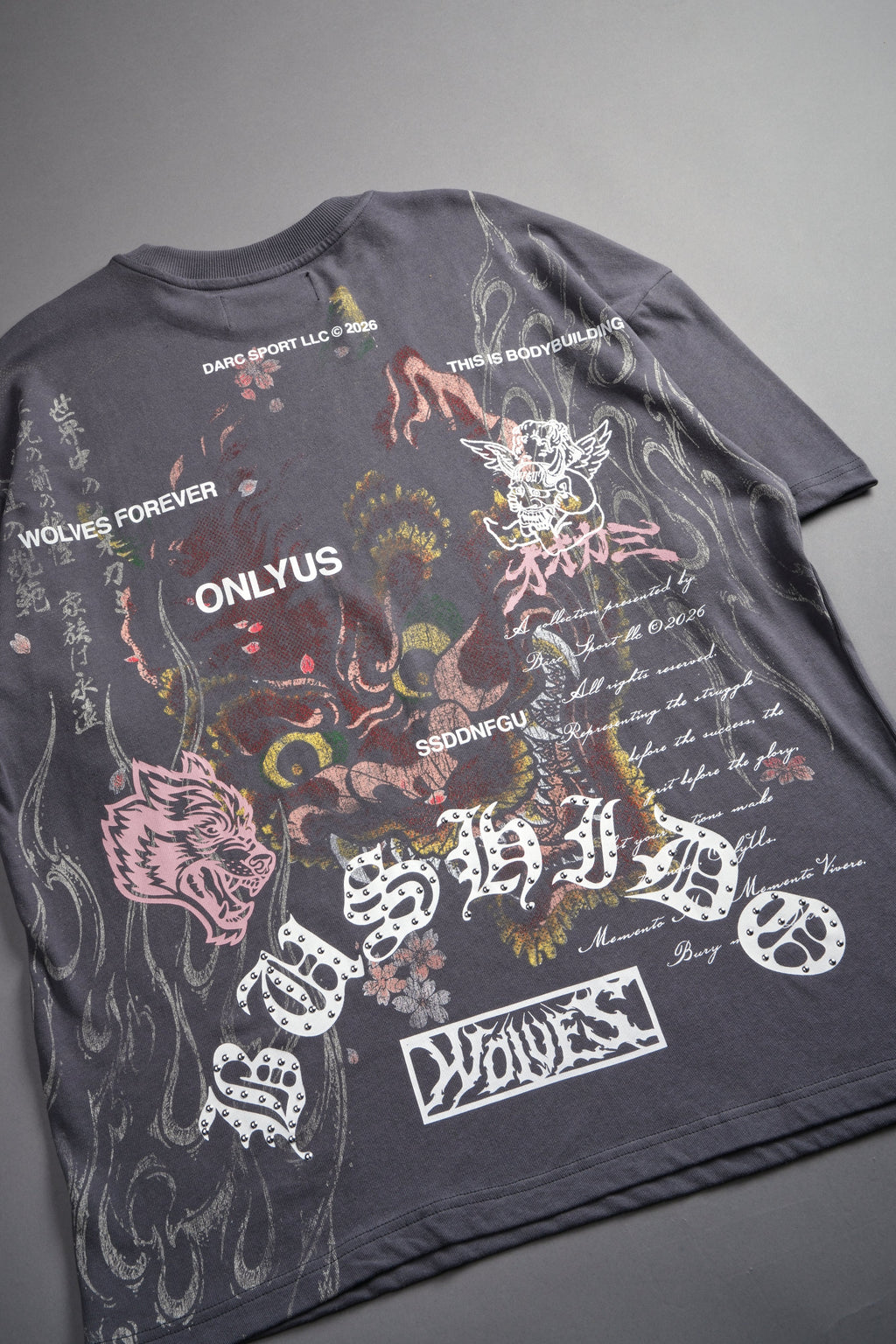 Shutendoji Premium Oversized Tee in Slate Gray — imagem 9