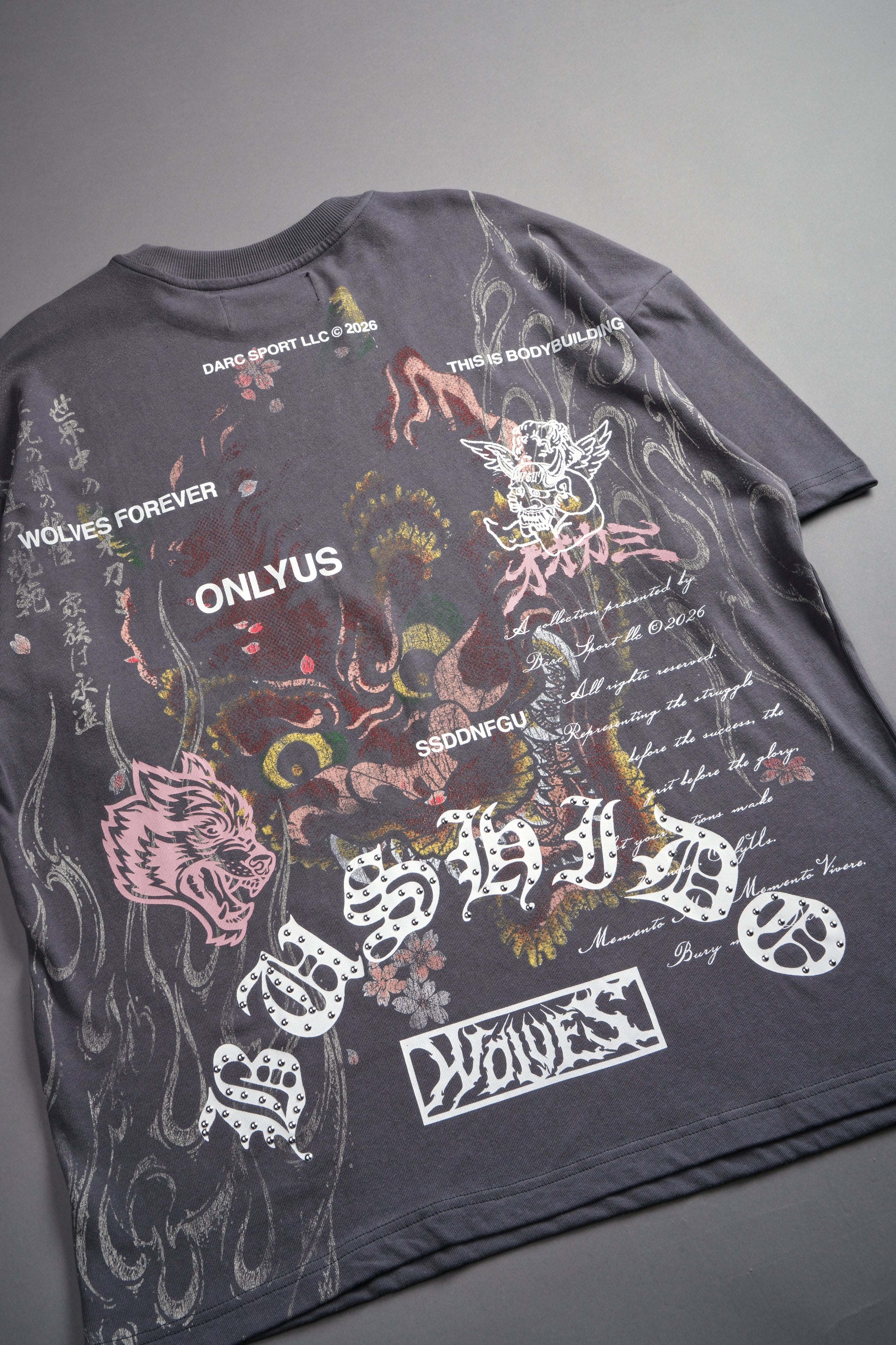 Shutendoji Premium Oversized Tee in Slate Gray — imagem 9