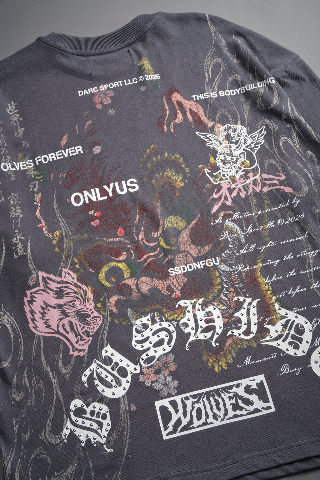 Shutendoji Premium Oversized Tee in Slate Gray — imagem 10