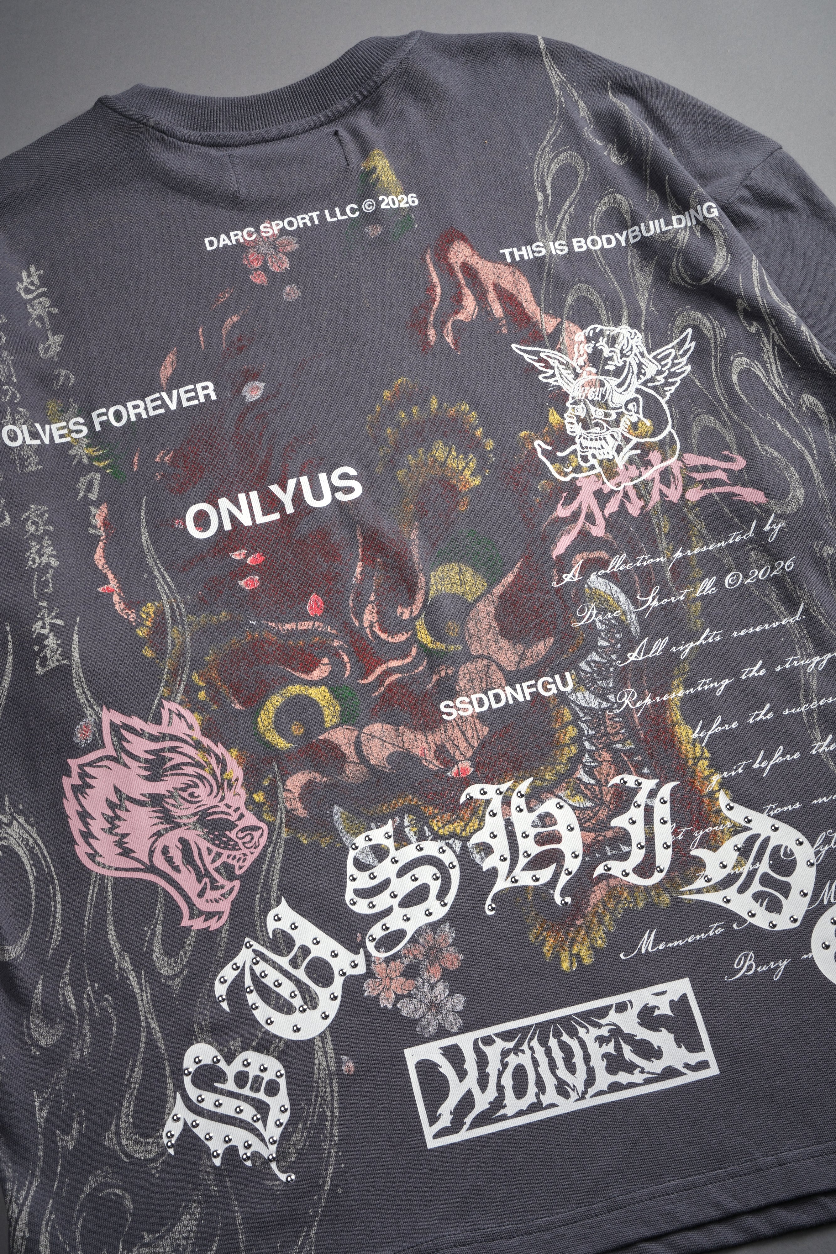 Shutendoji Premium Oversized Tee in Slate Gray — imagem 10