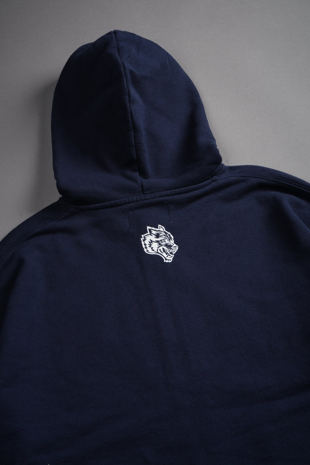 Ssddnfgu Bushido Distressed Grunge Mid Length Raw Hem Zip Hoodie in Navy — imagem 11