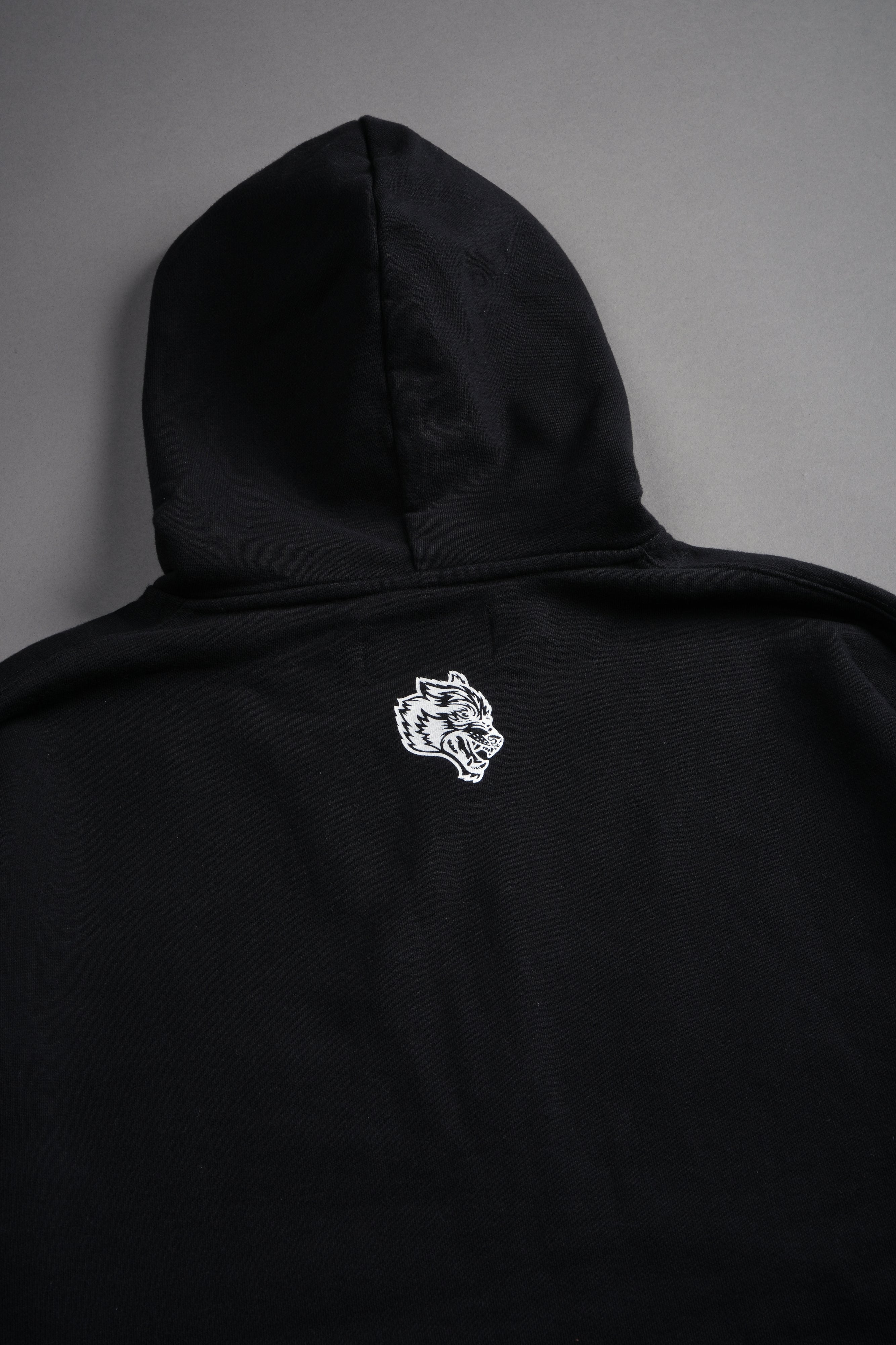 Ssddnfgu Bushido Distressed Grunge Mid Length Raw Hem Zip Hoodie in Black — imagem 12