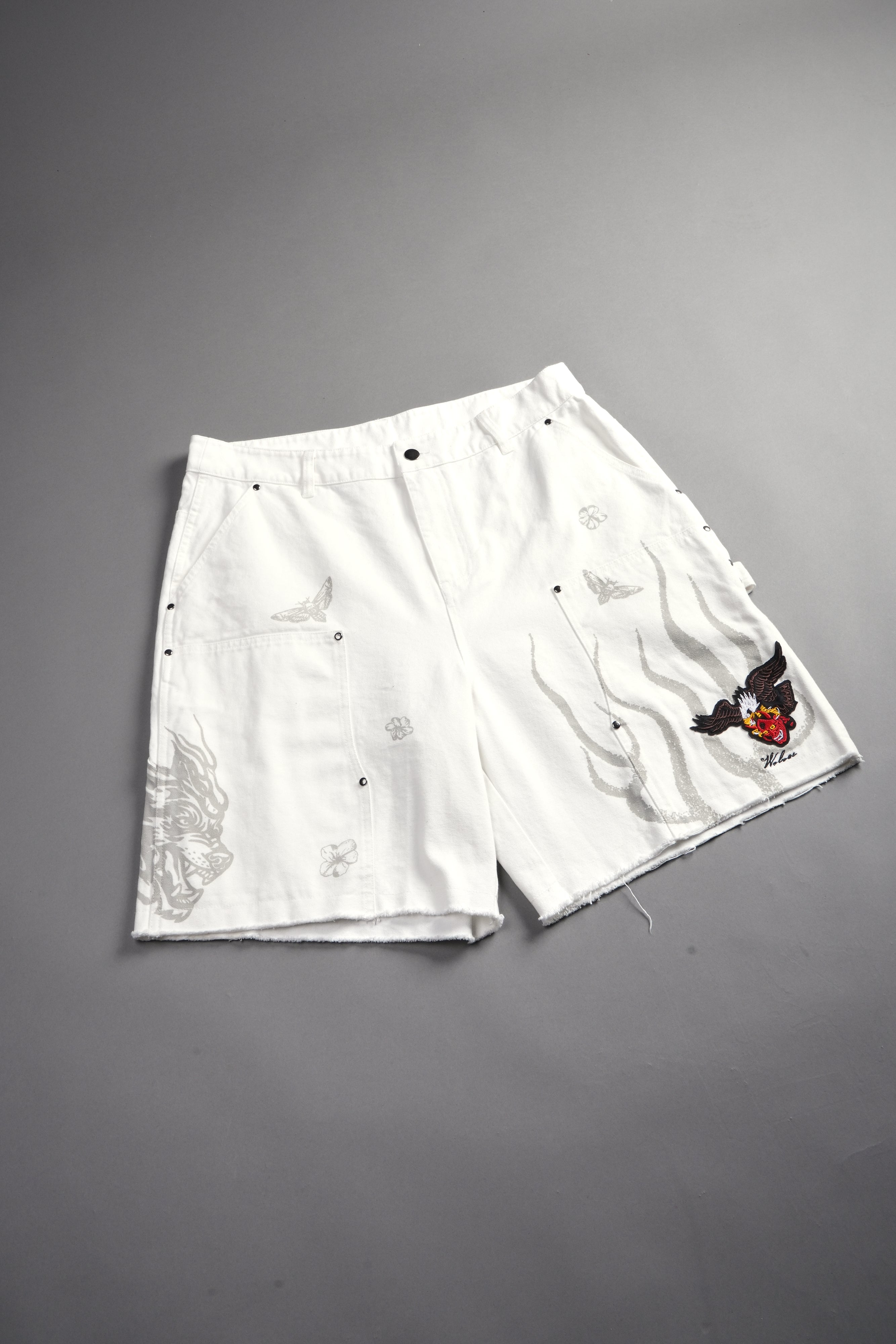 The Eagle & The Oni Hoffa Shorts in Cream — imagem 8