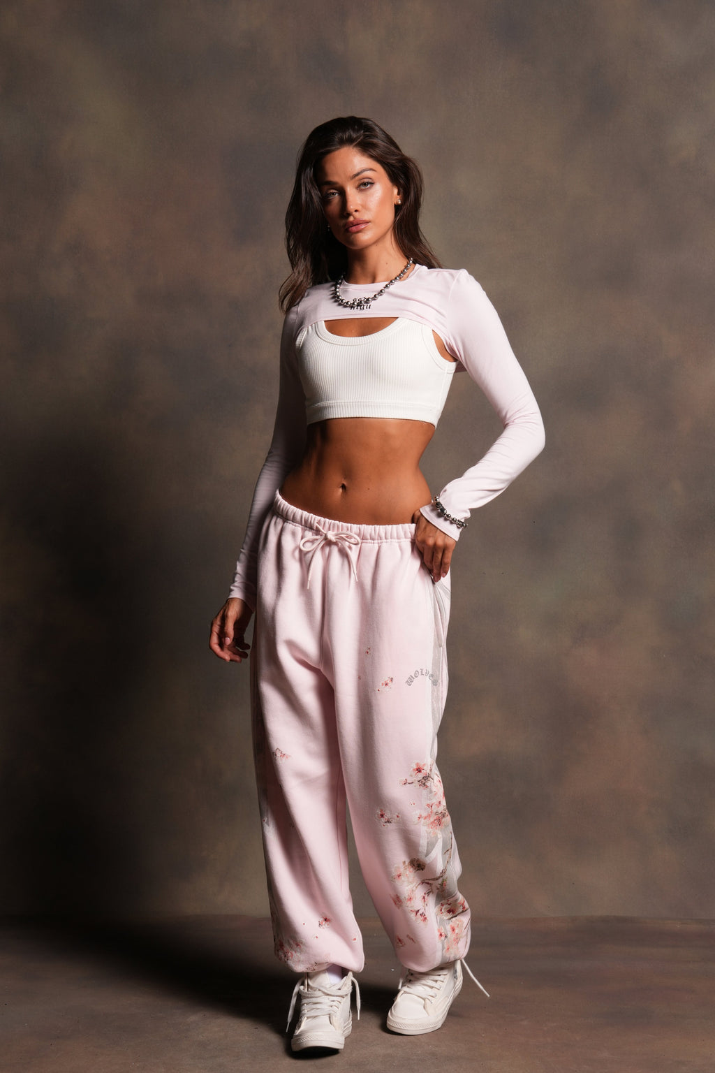 Iron Sakura Lightweight Lounger Sweat Pants in Blush Pink - imagem 3