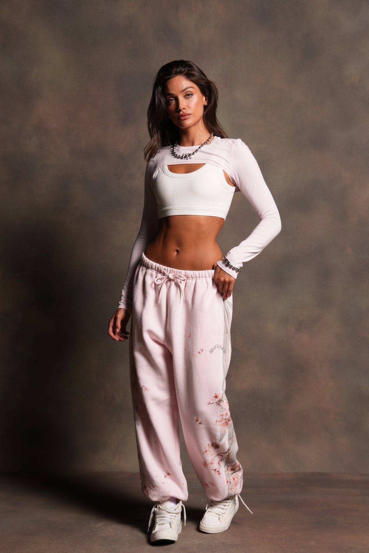 Iron Sakura Lightweight Lounger Sweat Pants in Blush Pink - imagem 3