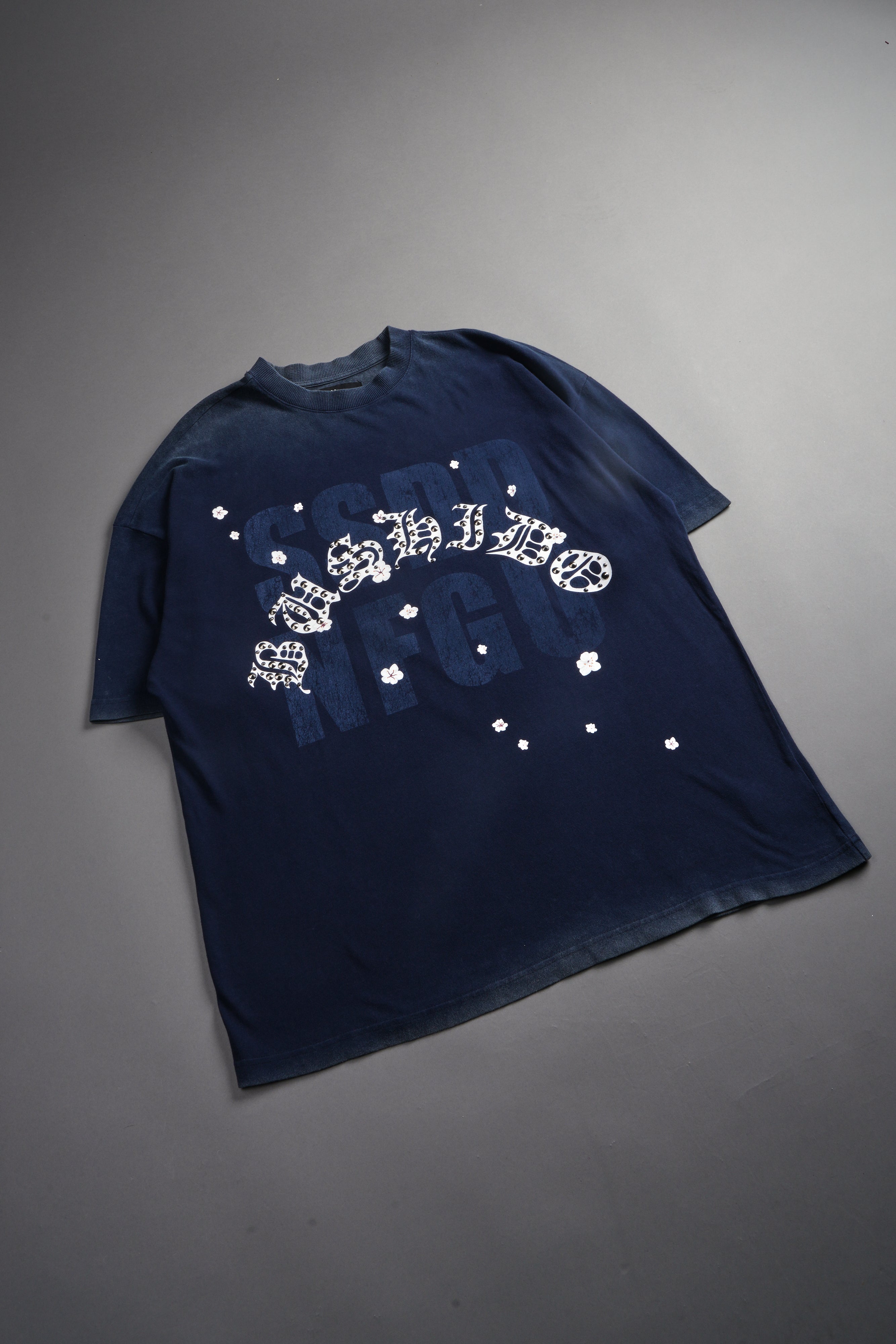 Ssddnfgu Bushido Premium Oversized Tee in Navy — imagem 8