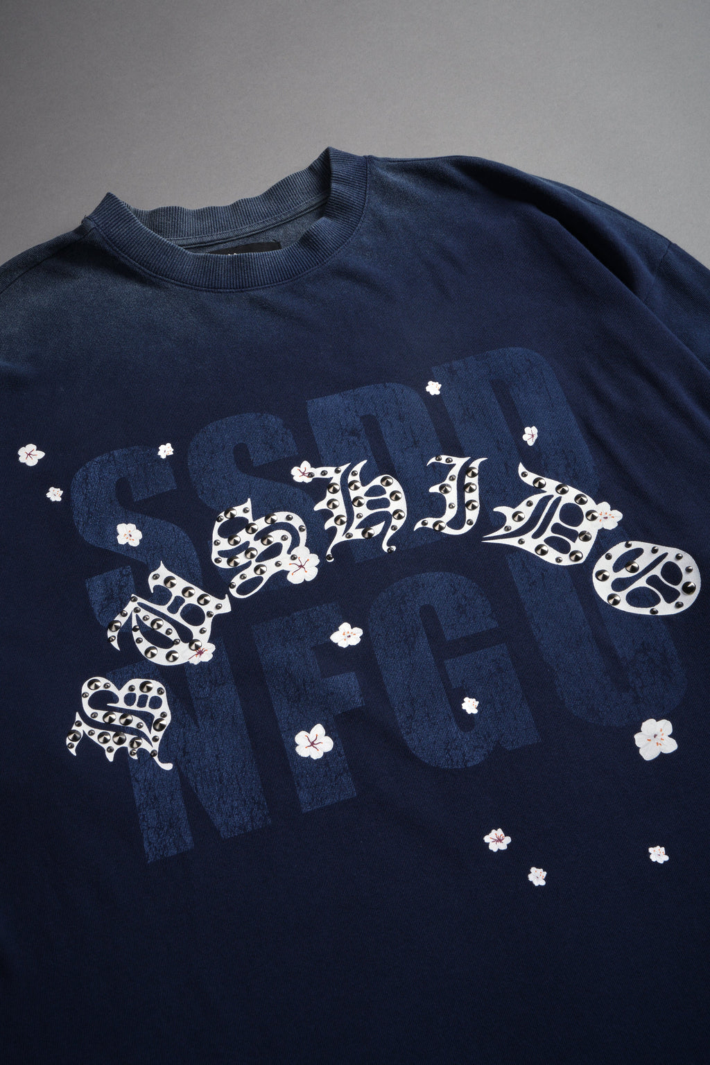 Ssddnfgu Bushido Premium Oversized Tee in Navy — imagem 10