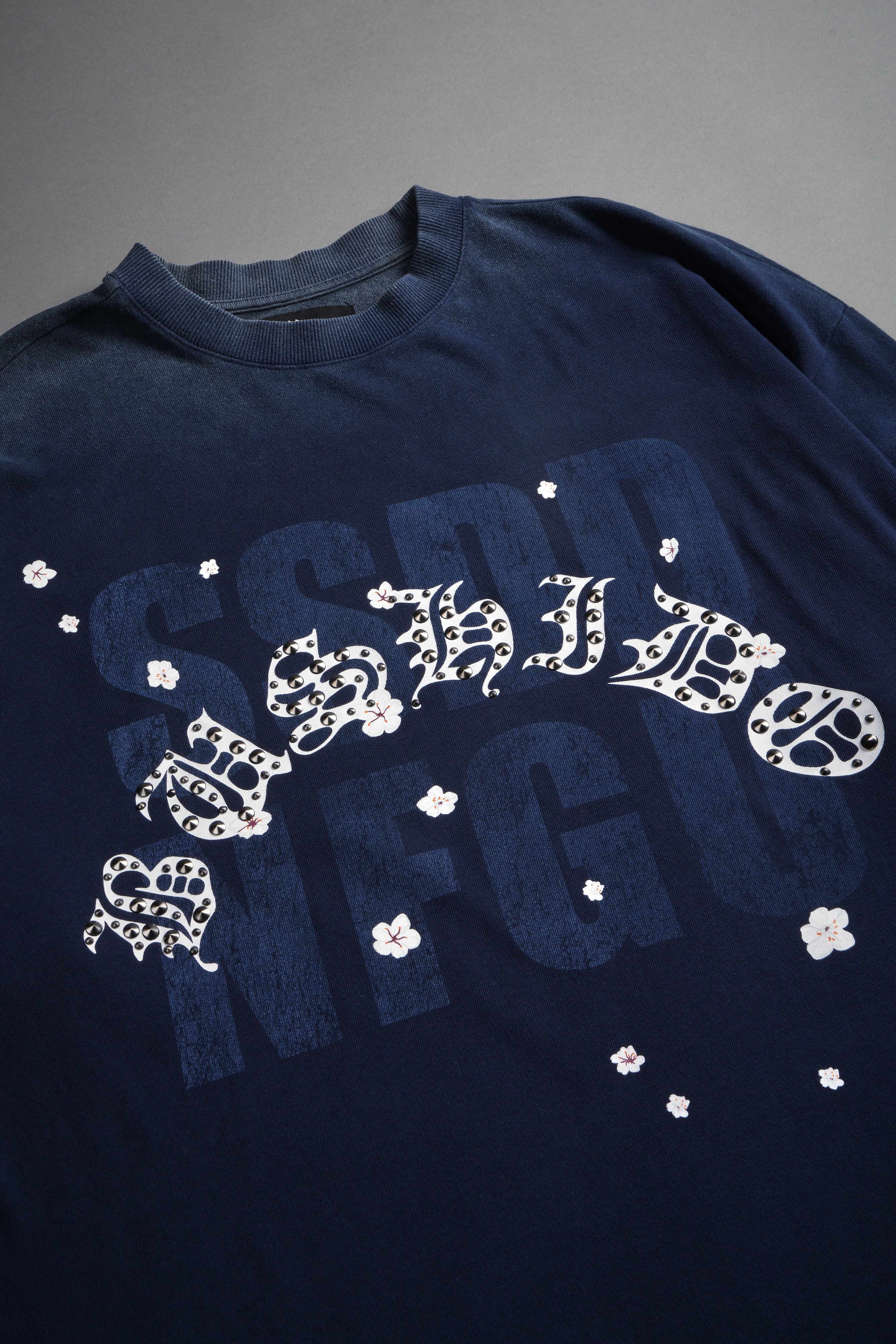Ssddnfgu Bushido Premium Oversized Tee in Navy — imagem 10