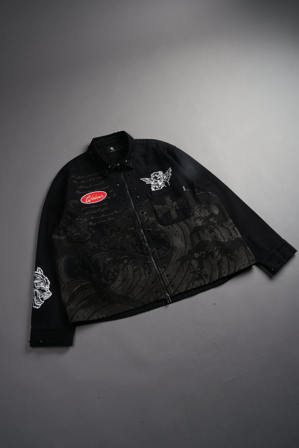 Great Wave Ls Vince Shirt in Black — imagem 9