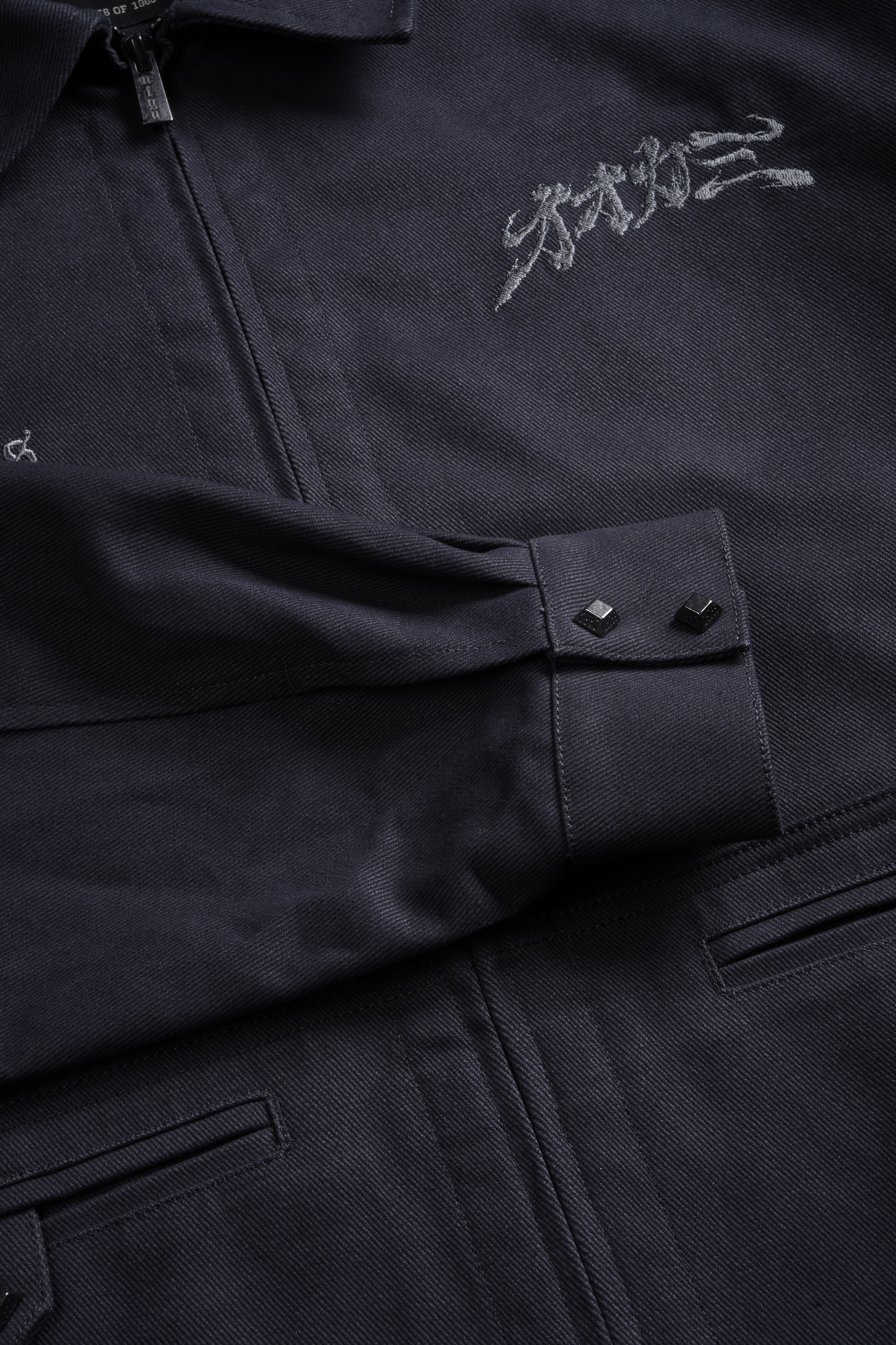 Oni-Genba Redford Shirt Jacket in Washed Navy — imagem 11