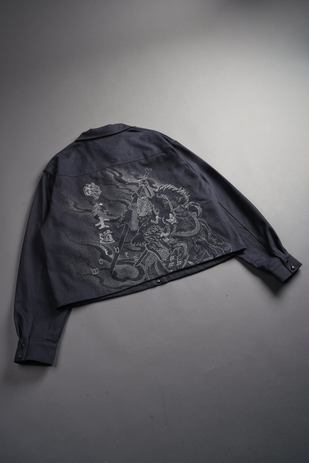 Oni-Genba Redford Shirt Jacket in Washed Navy — imagem 12