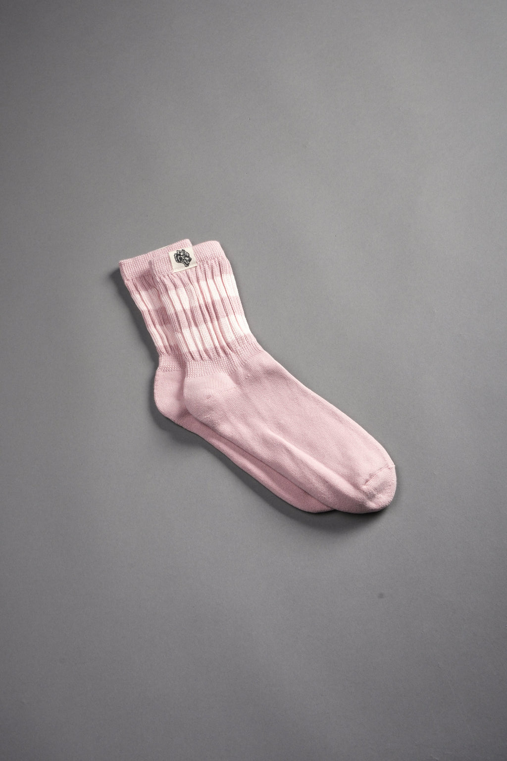 Wolf Patch V2 2 Stripe Comfy Socks in Cherry Blossom/Light Mauve — imagem 2