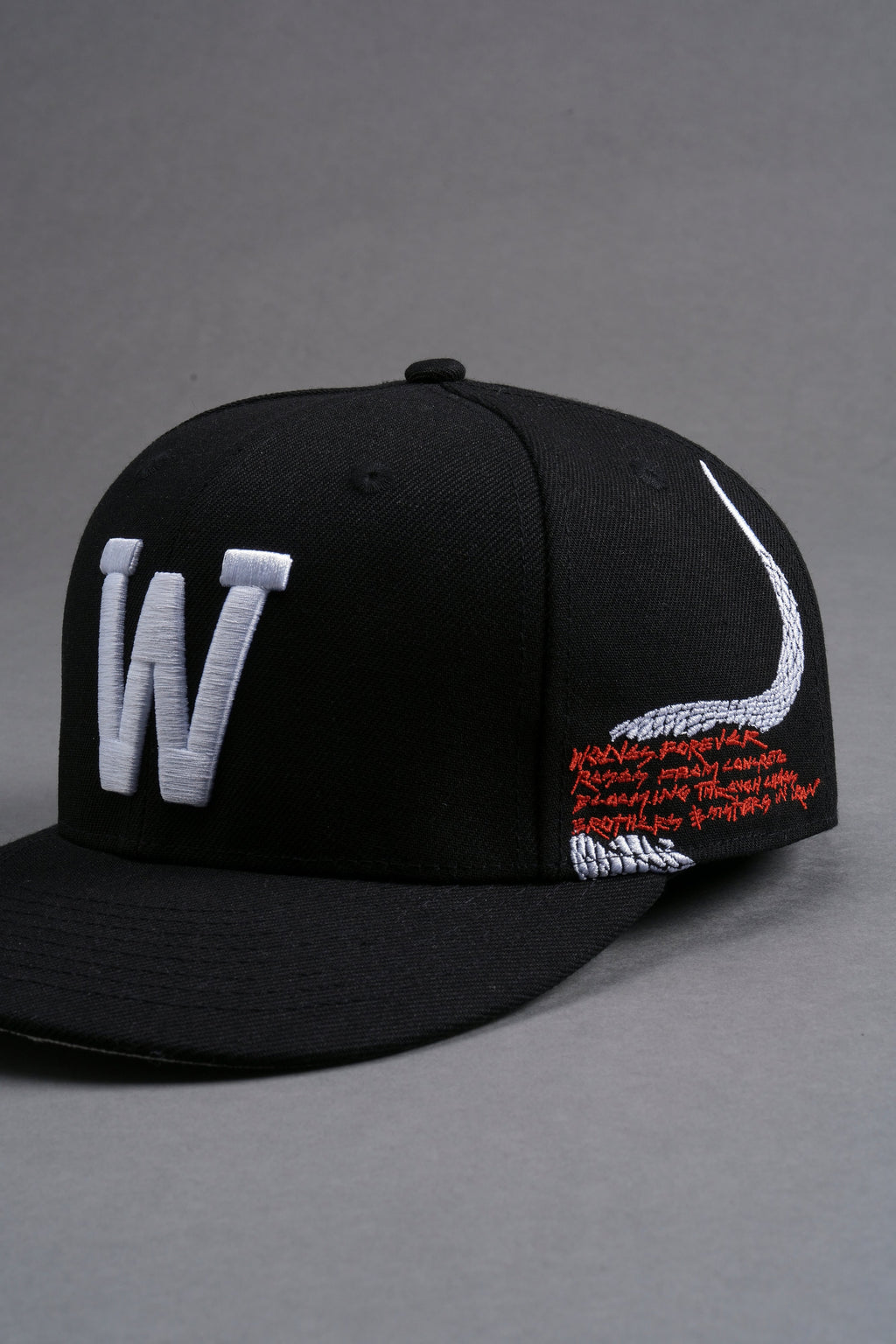 The Snake and The Rose Fitted Hat in Black — imagem 6
