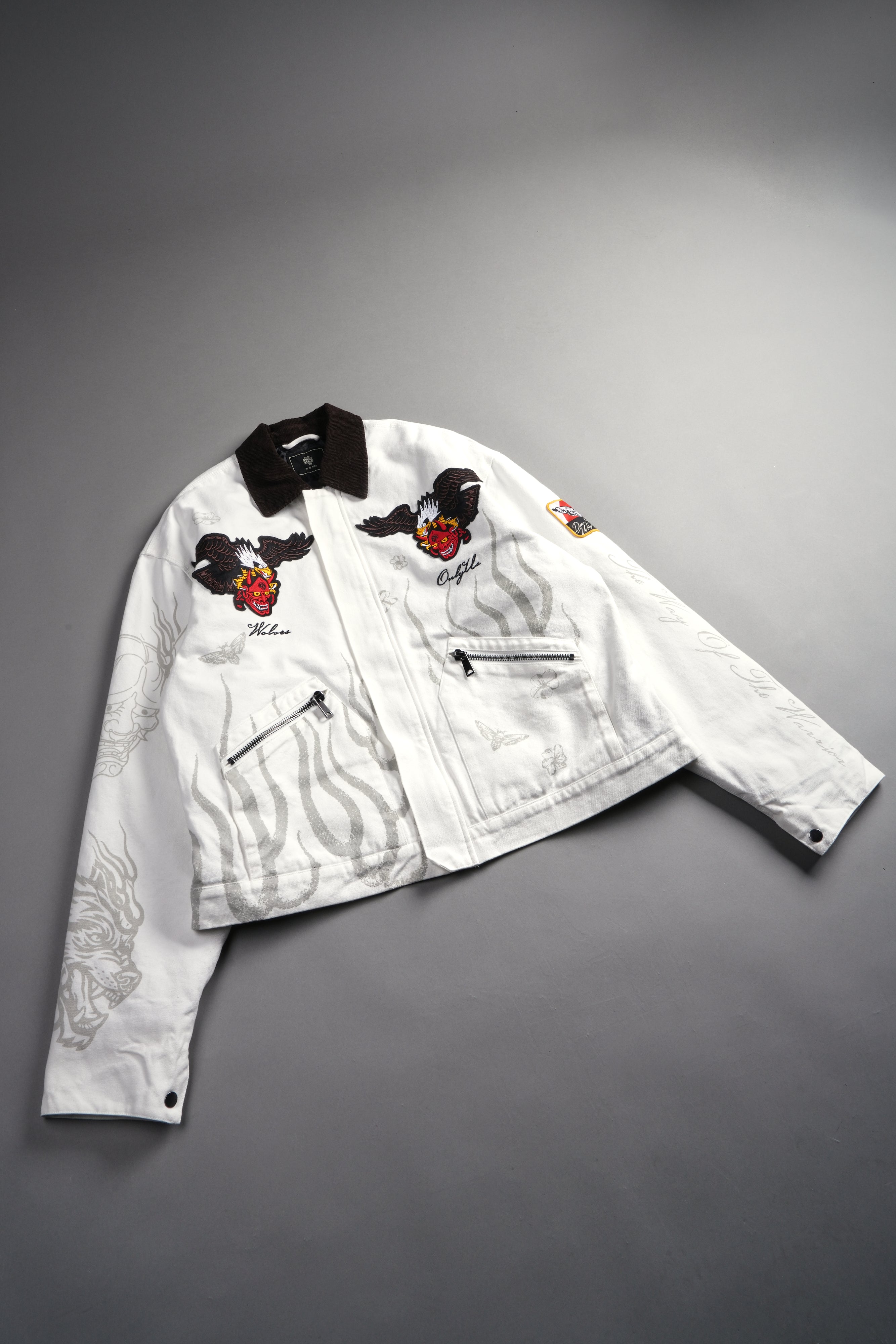 The Eagle & The Oni Earl Jacket in Cream — imagem 11
