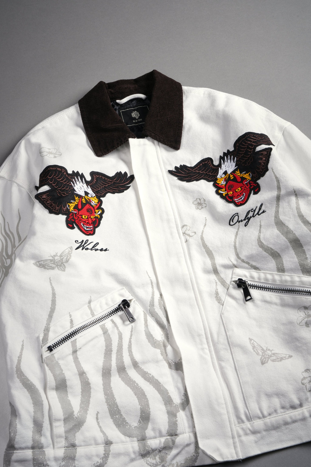 The Eagle & The Oni Earl Jacket in Cream — imagem 12
