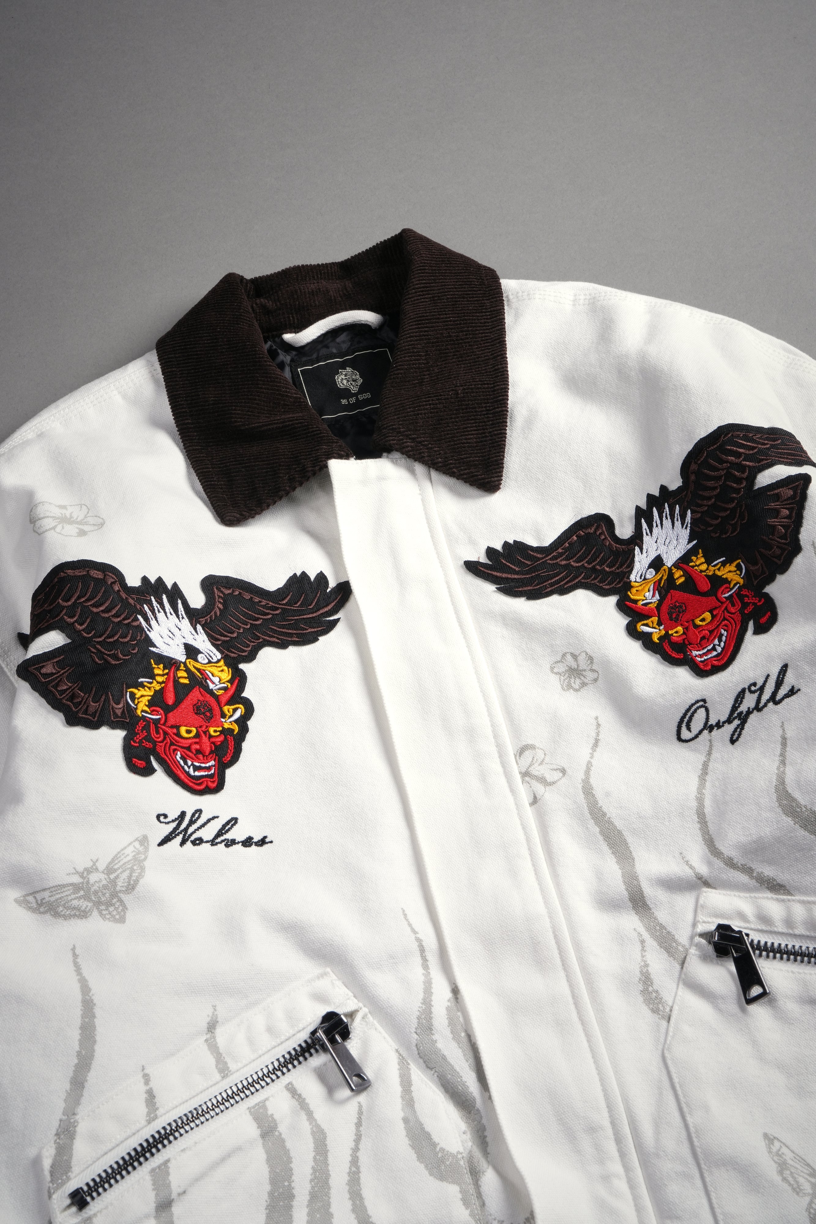 The Eagle & The Oni Earl Jacket in Cream — imagem 13