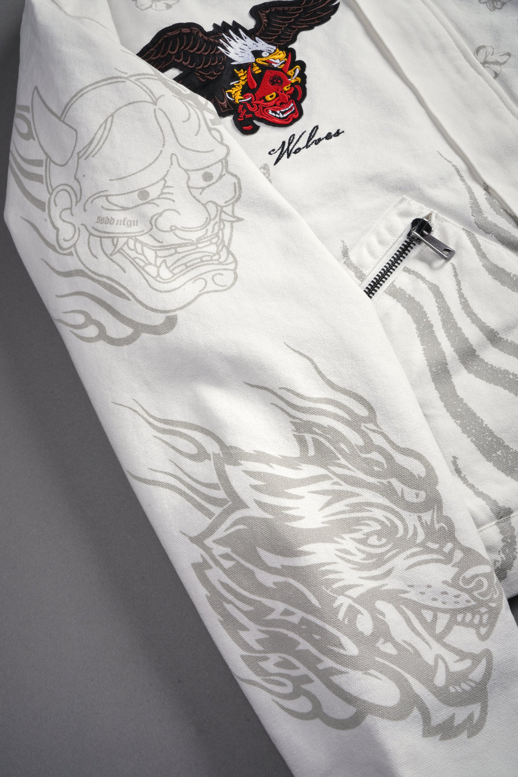 The Eagle & The Oni Earl Jacket in Cream — imagem 14