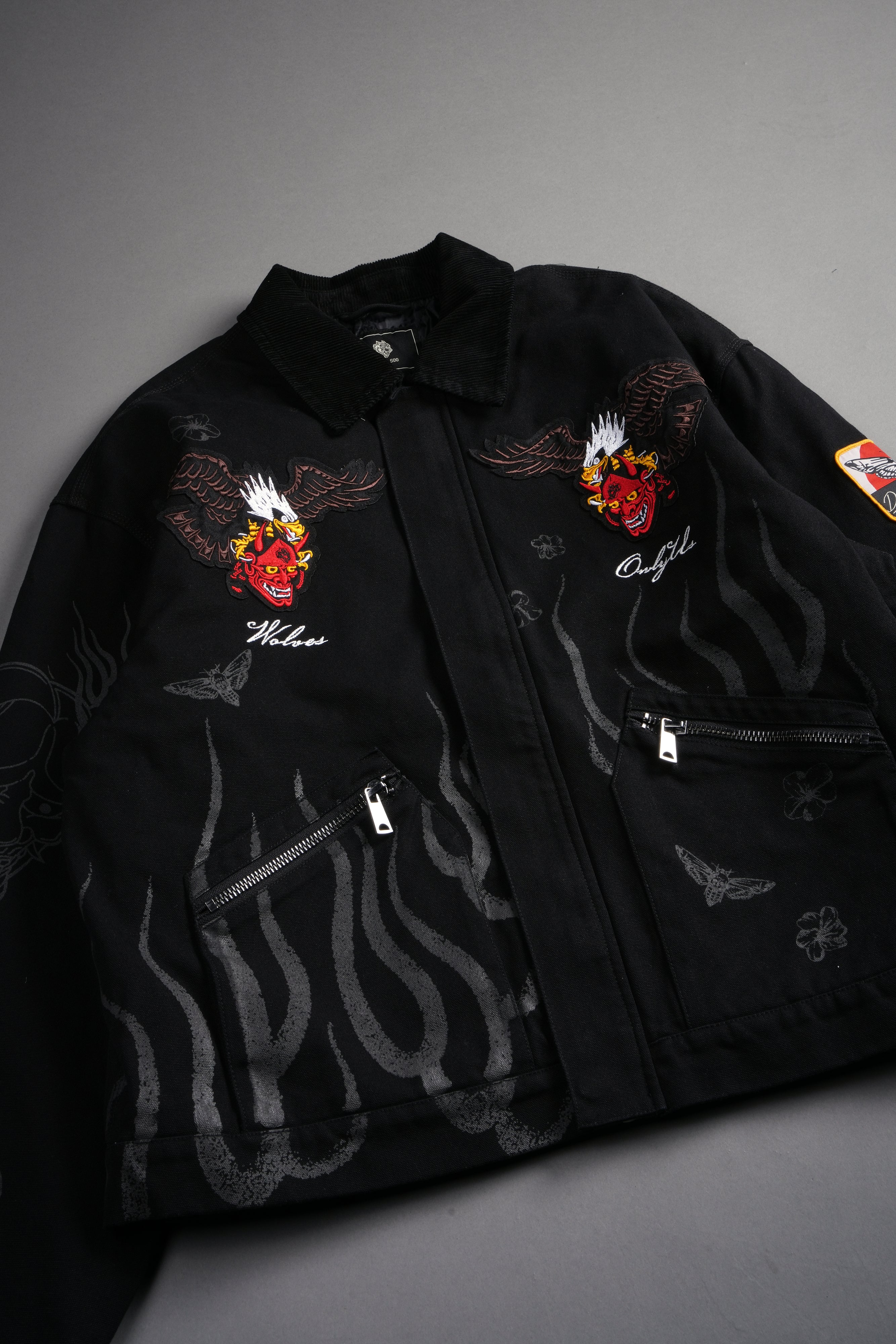 The Eagle & The Oni Earl Jacket in Black — imagem 28