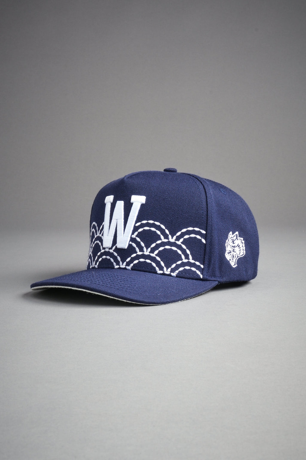 Sashiko Waves A Frame Snapback in Royal Navy — imagem 7