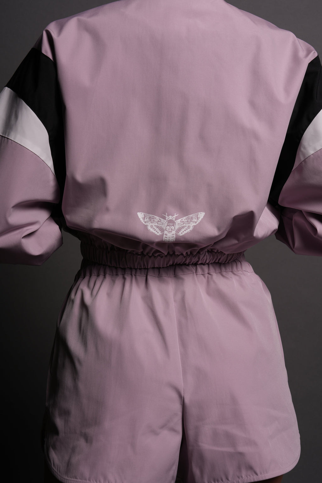 Death Becomes Her Nadia Track Jacket in Purple Smoke/Black/White — imagem 6