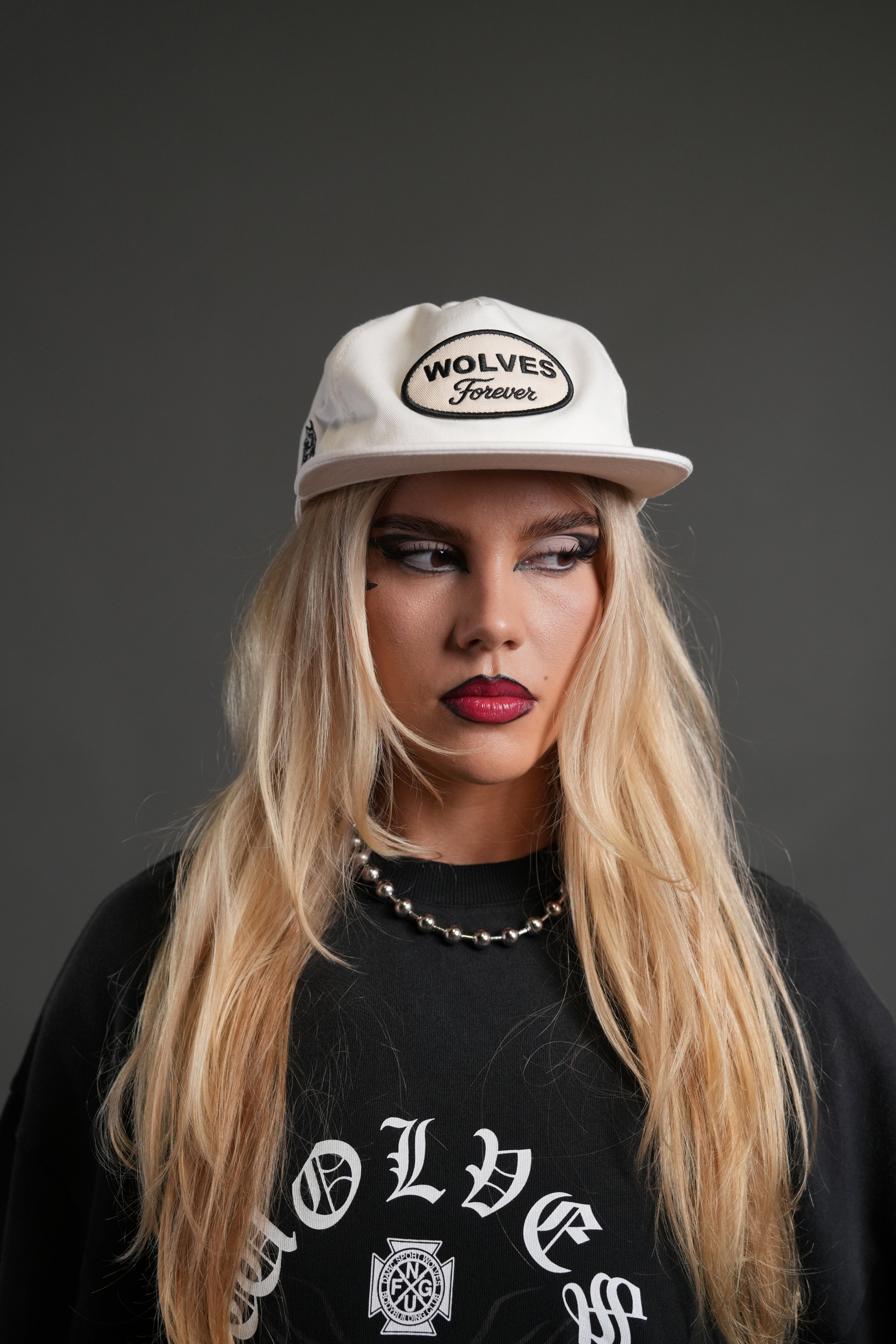 Our Time Vintage 5 Panel Hat in Cream — imagem 5