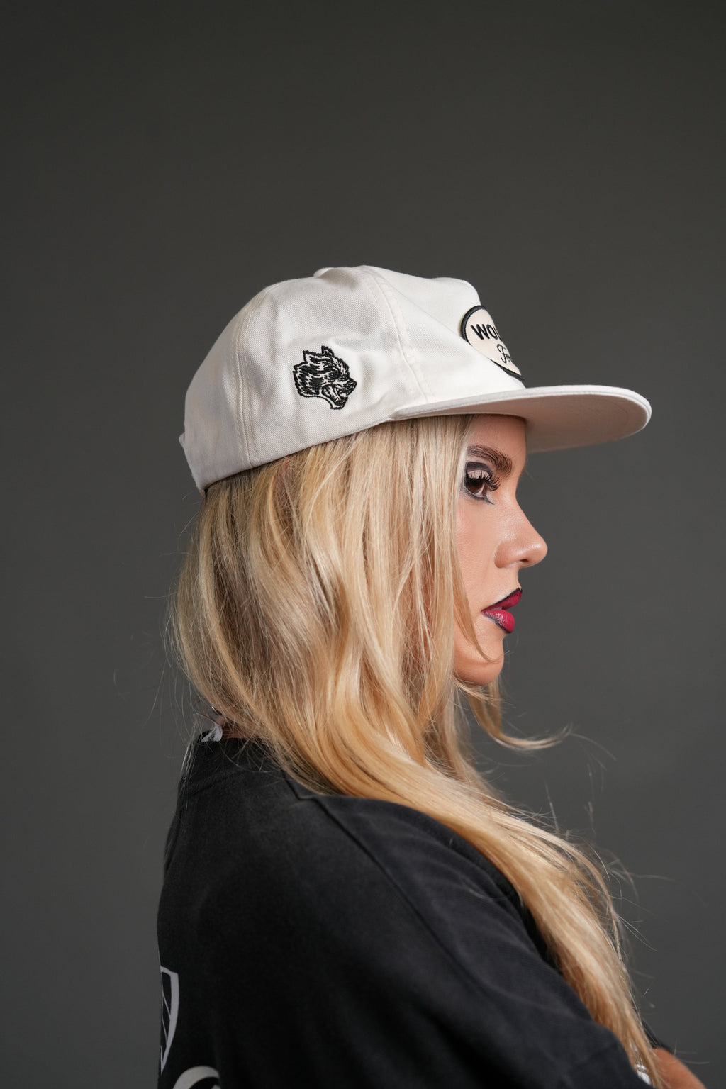 Our Time Vintage 5 Panel Hat in Cream — imagem 6