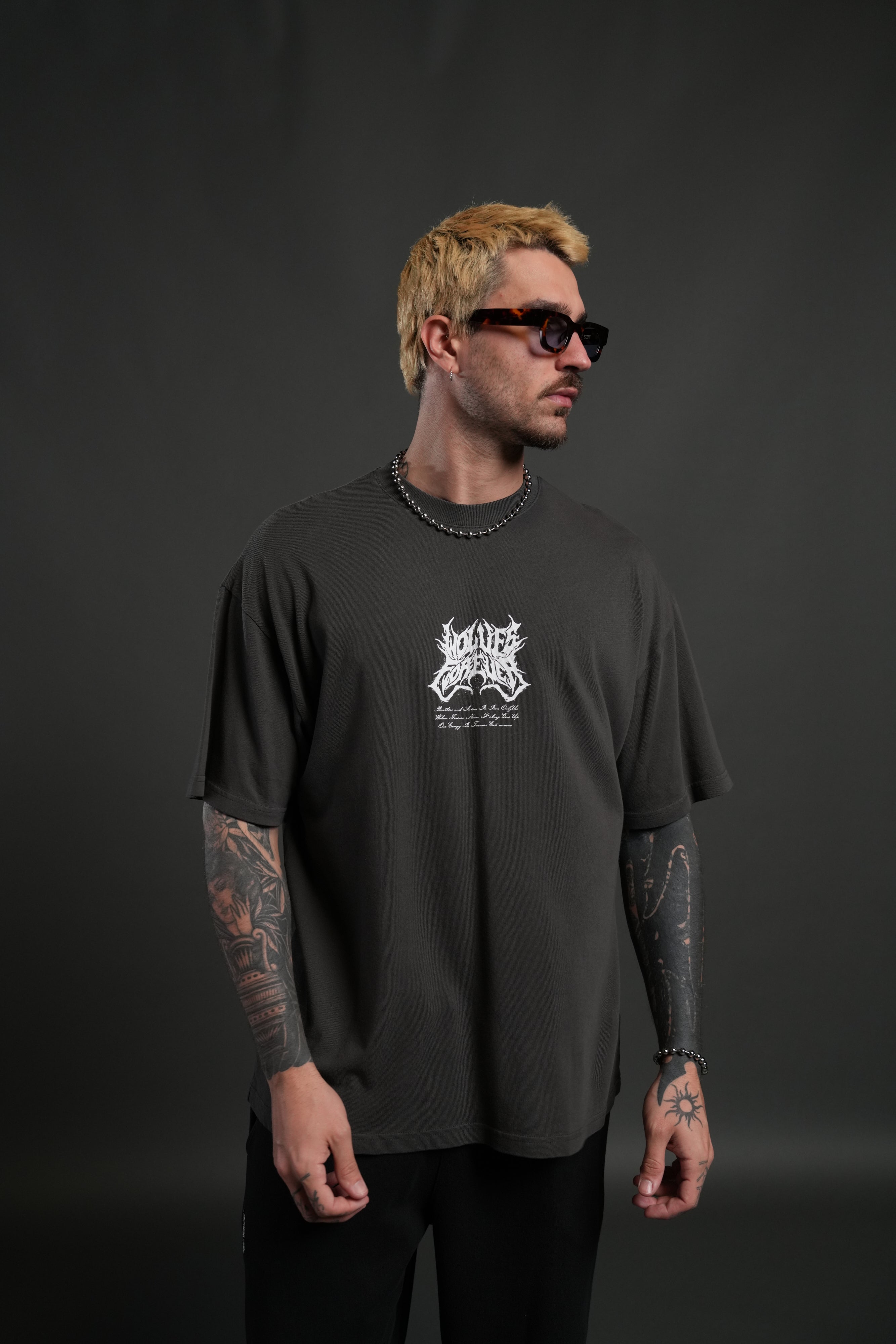 Sheer Loyalty "Premium" Oversized Tee in Wolf Gray — imagem 2