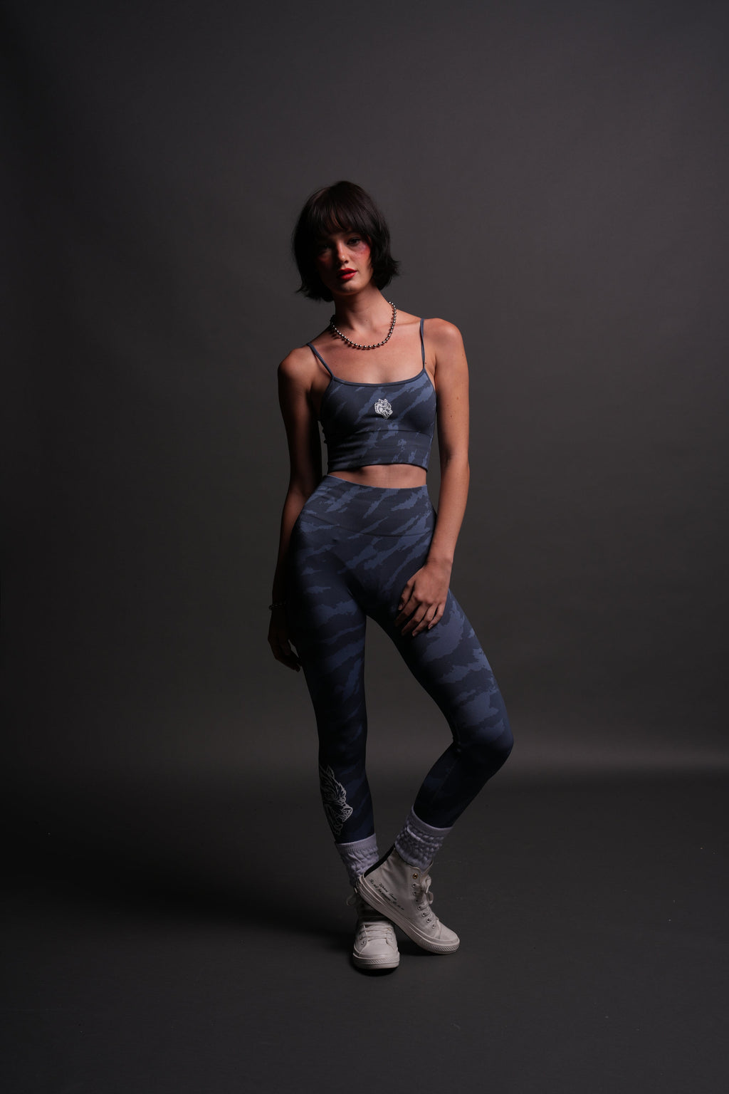 Single Wolf "Everson Seamless" Huxley Bra in Ocean Blue Native Camo — imagem 6