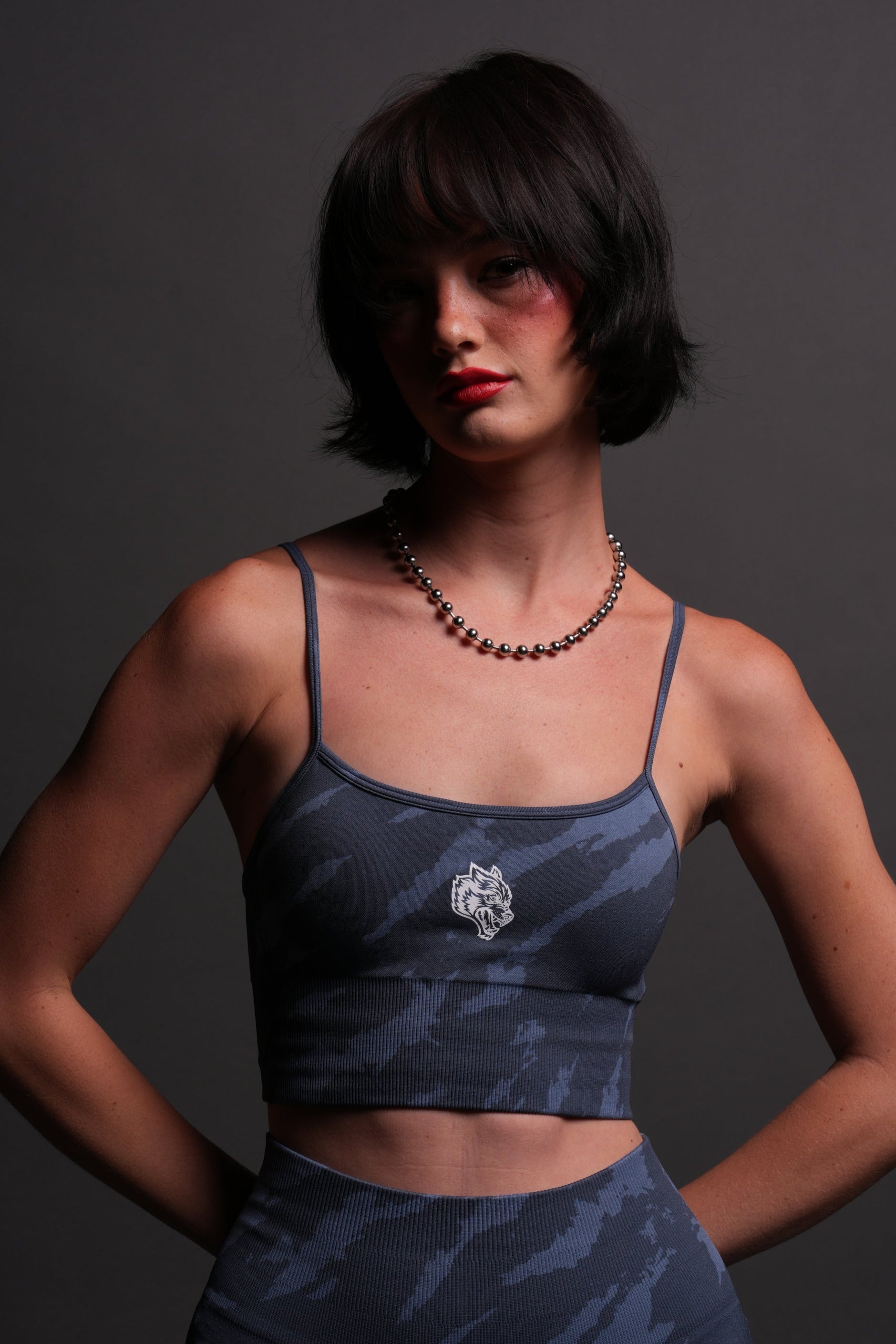 Single Wolf "Everson Seamless" Huxley Bra in Ocean Blue Native Camo — imagem 1