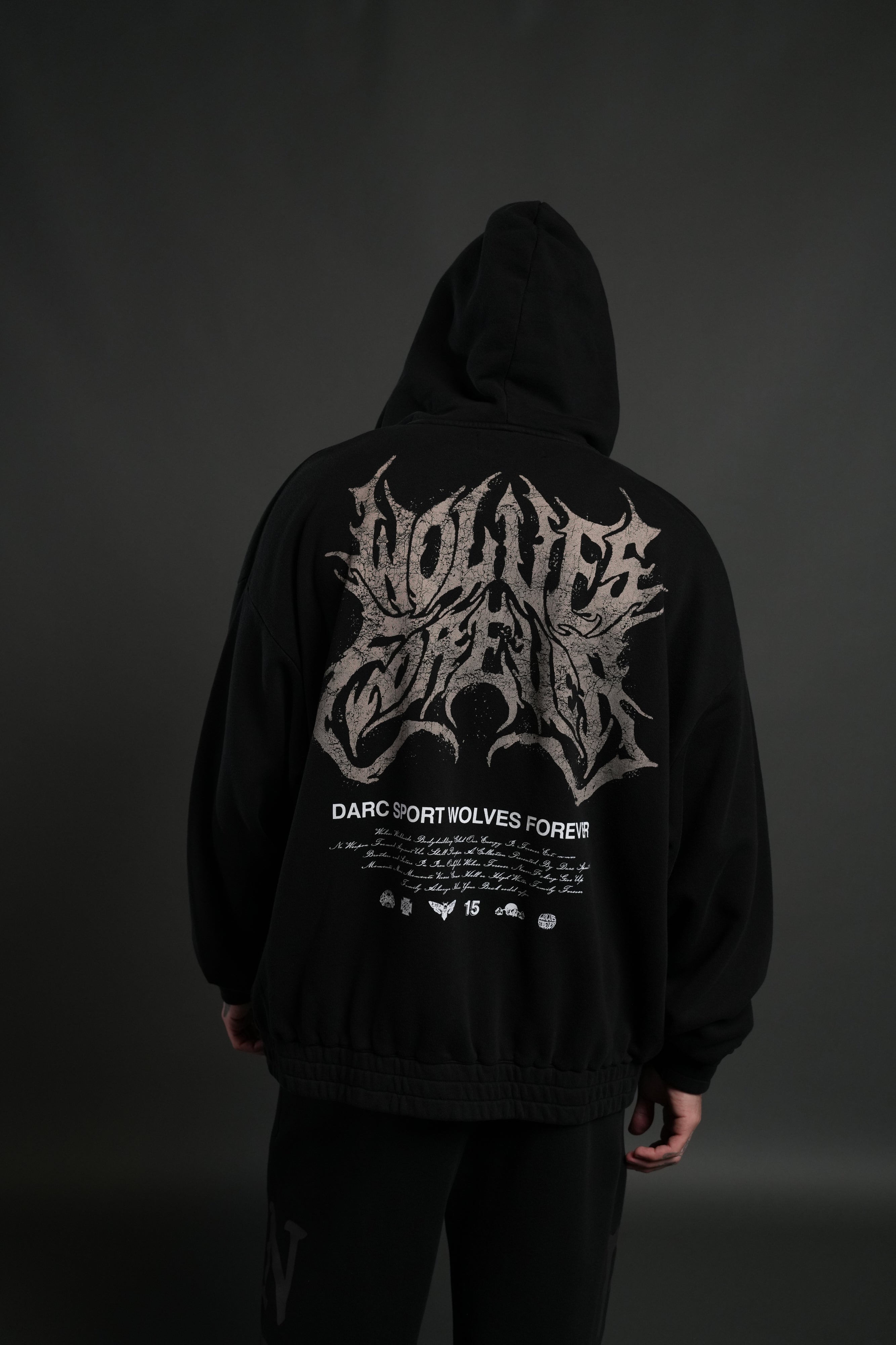 Sheer Loyalty "Chambers" Zip Hoodie in Black — imagem 4