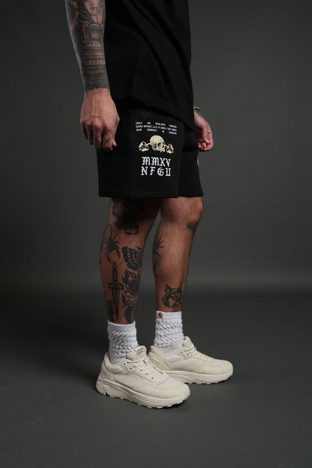 Hollow Virtue Post Lounge Sweat Shorts in Black — imagem 5