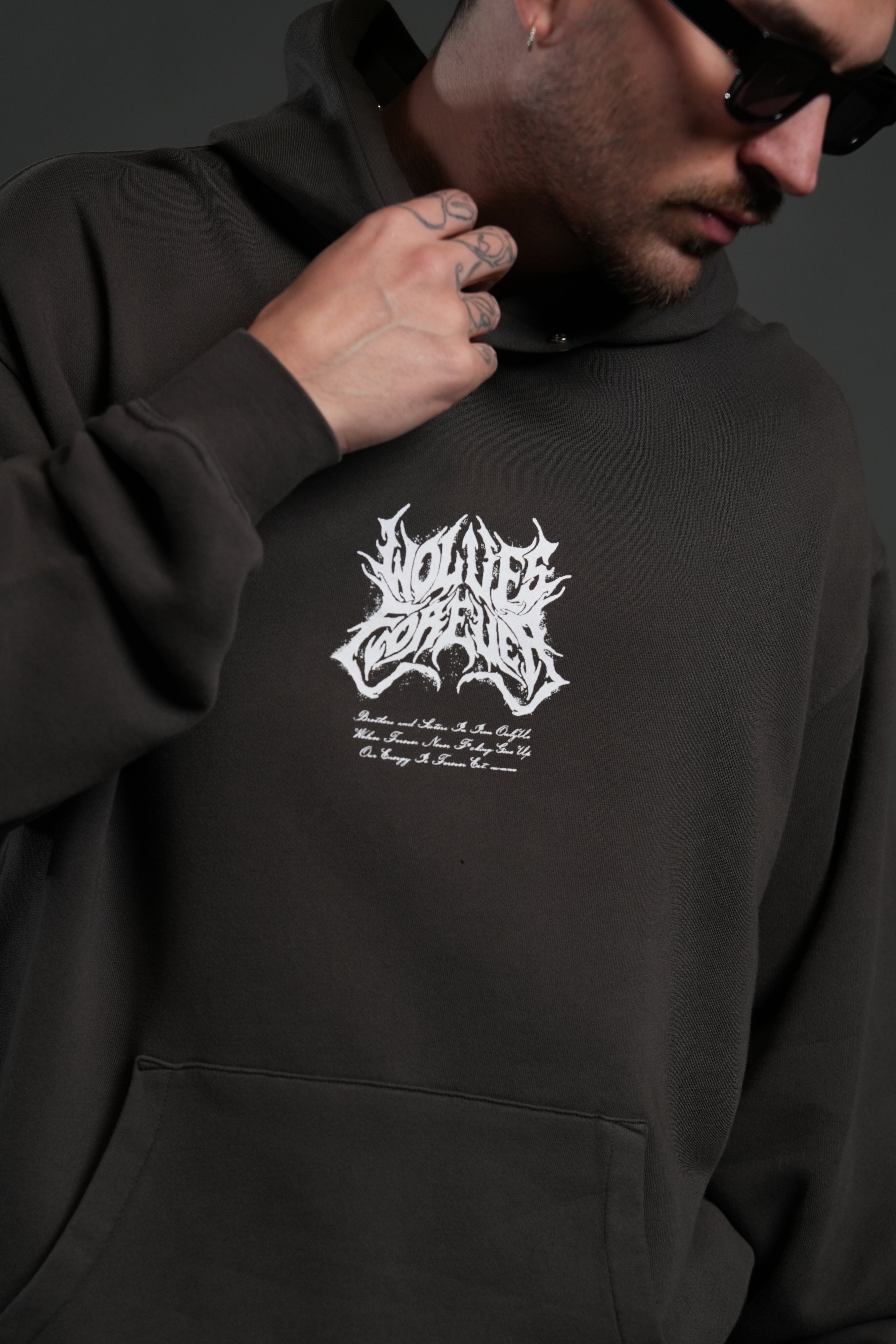 Sheer Loyalty "Pierce" Hoodie in Wolf Gray — imagem 6
