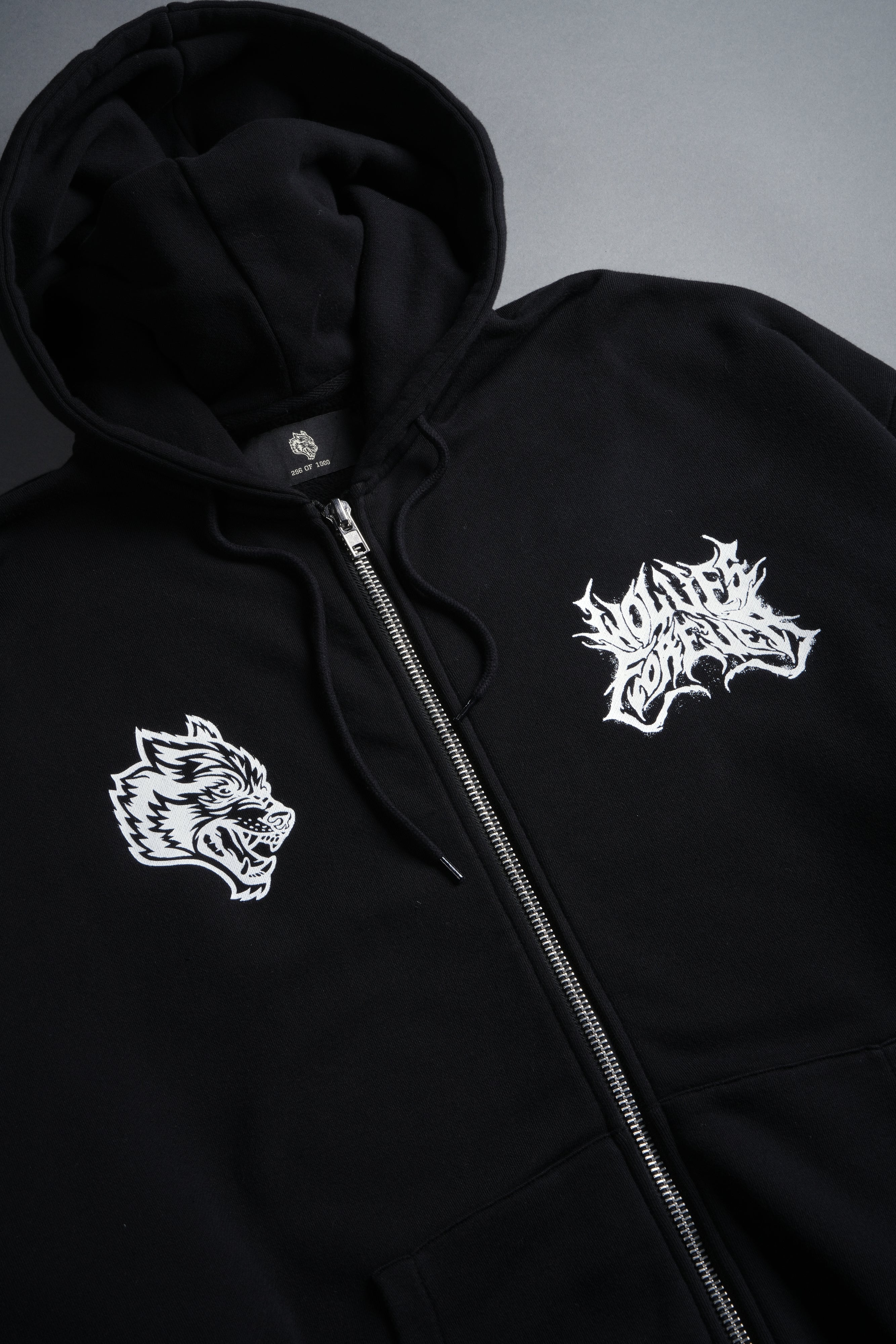 Sheer Loyalty "Chambers" Zip Hoodie in Black — imagem 8