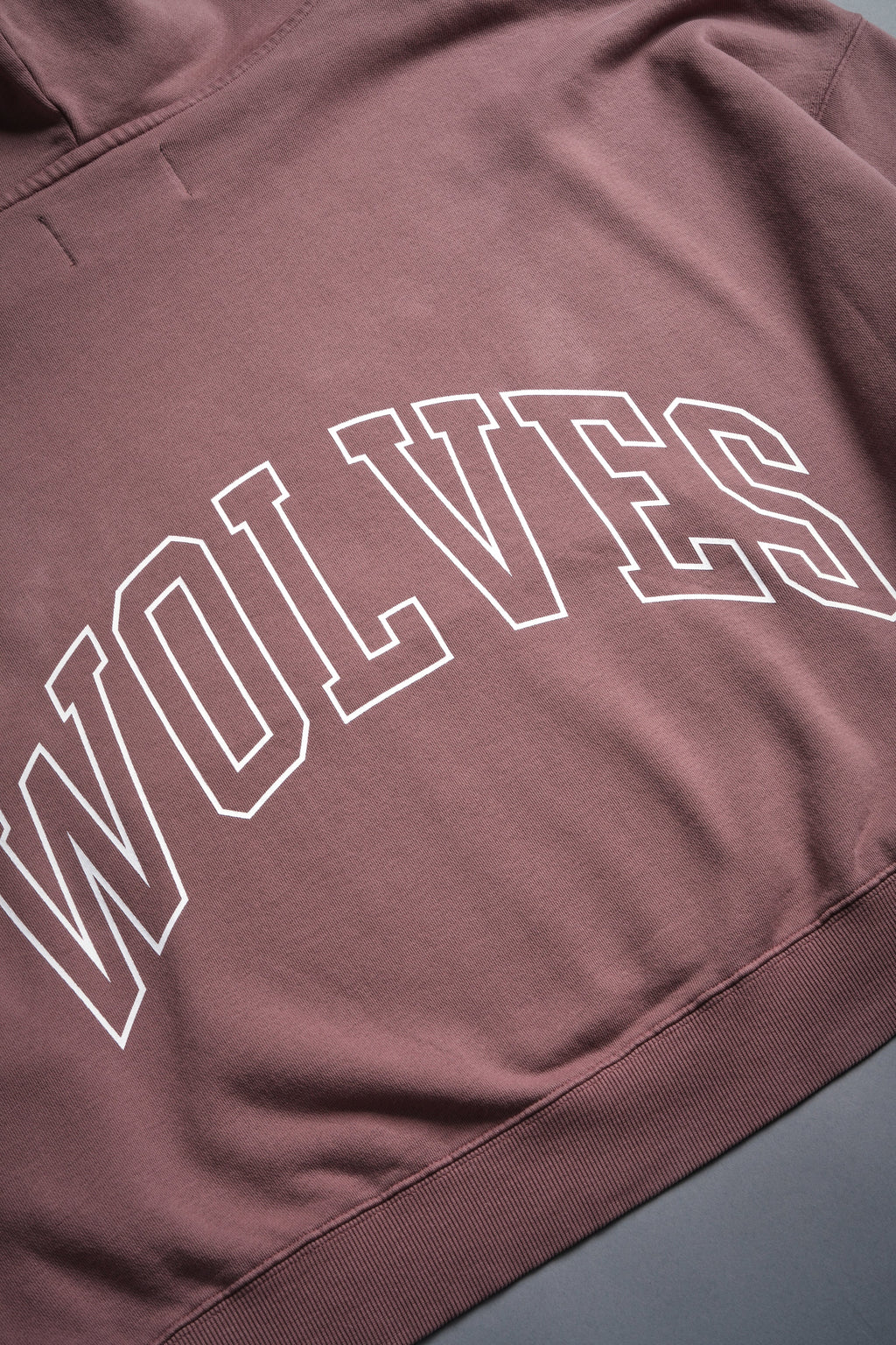 Wolf of the Flame Grunge "Gage Box Cut" Hoodie in Mauve — imagem 9