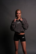 Everlasting Moth "Dempsey" (Cropped) Hoodie in Wolf Gray — imagem 1