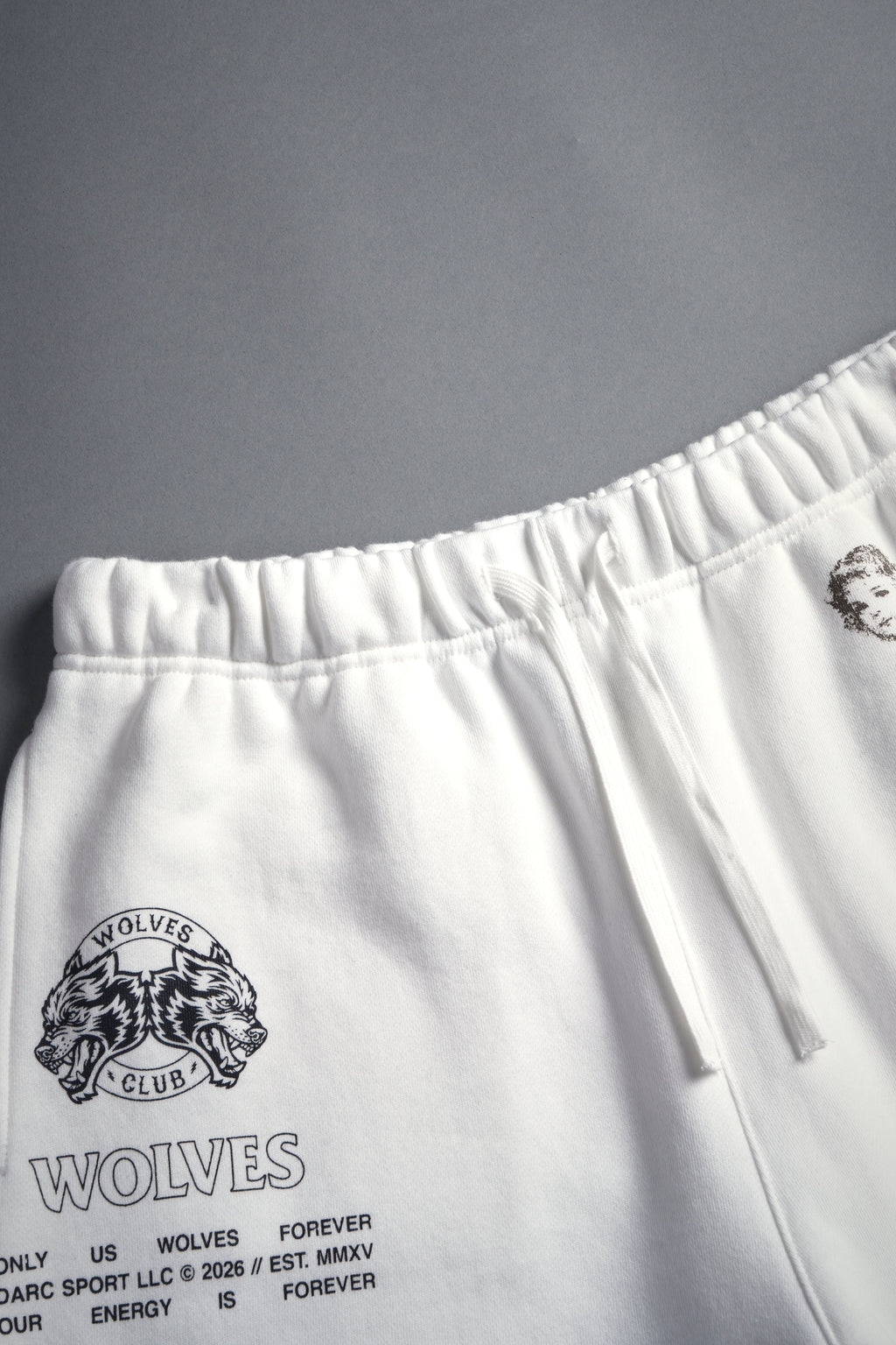 Hollow Virtue Post Lounge Sweat Shorts in Cream — imagem 7