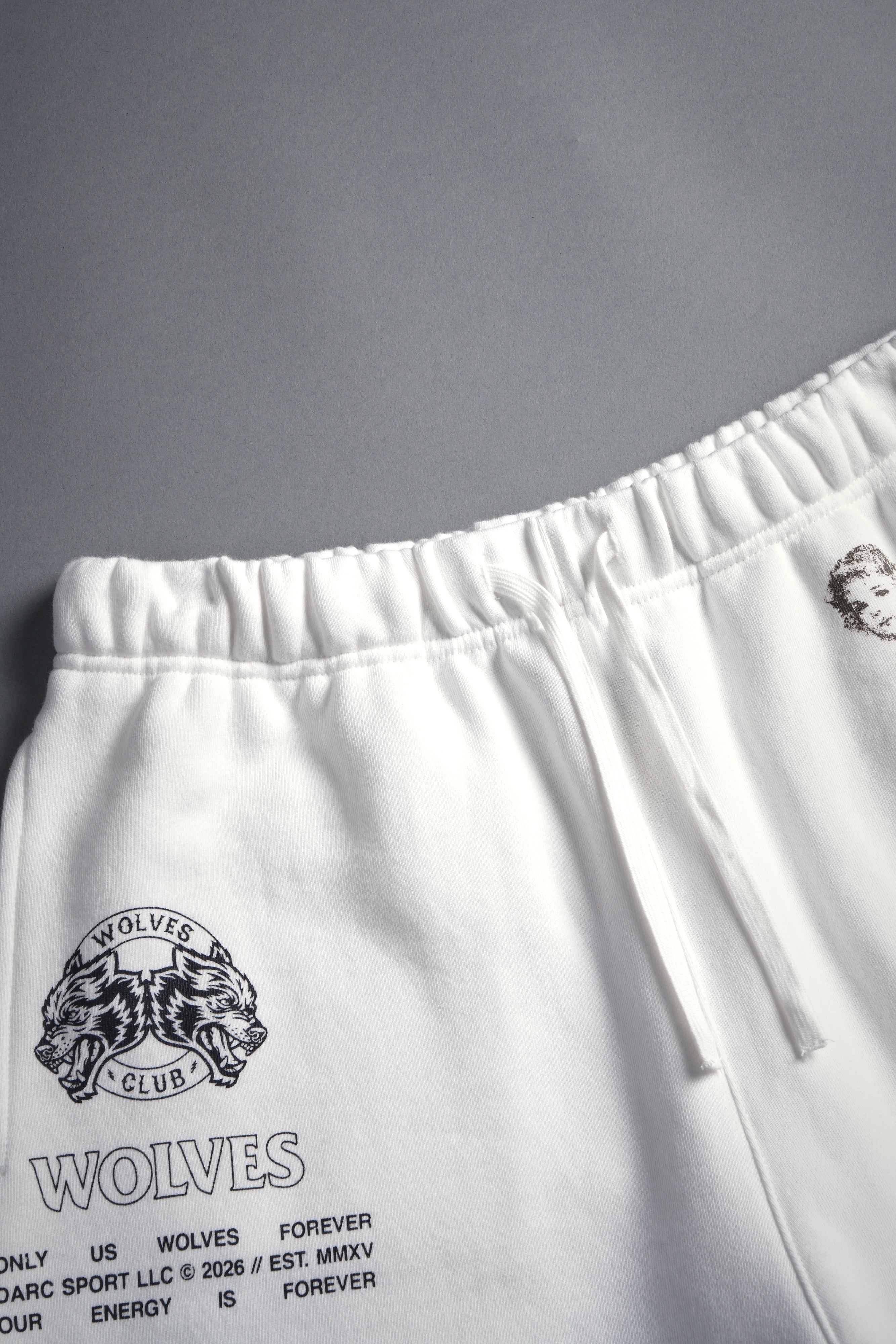 Hollow Virtue Post Lounge Sweat Shorts in Cream — imagem 7
