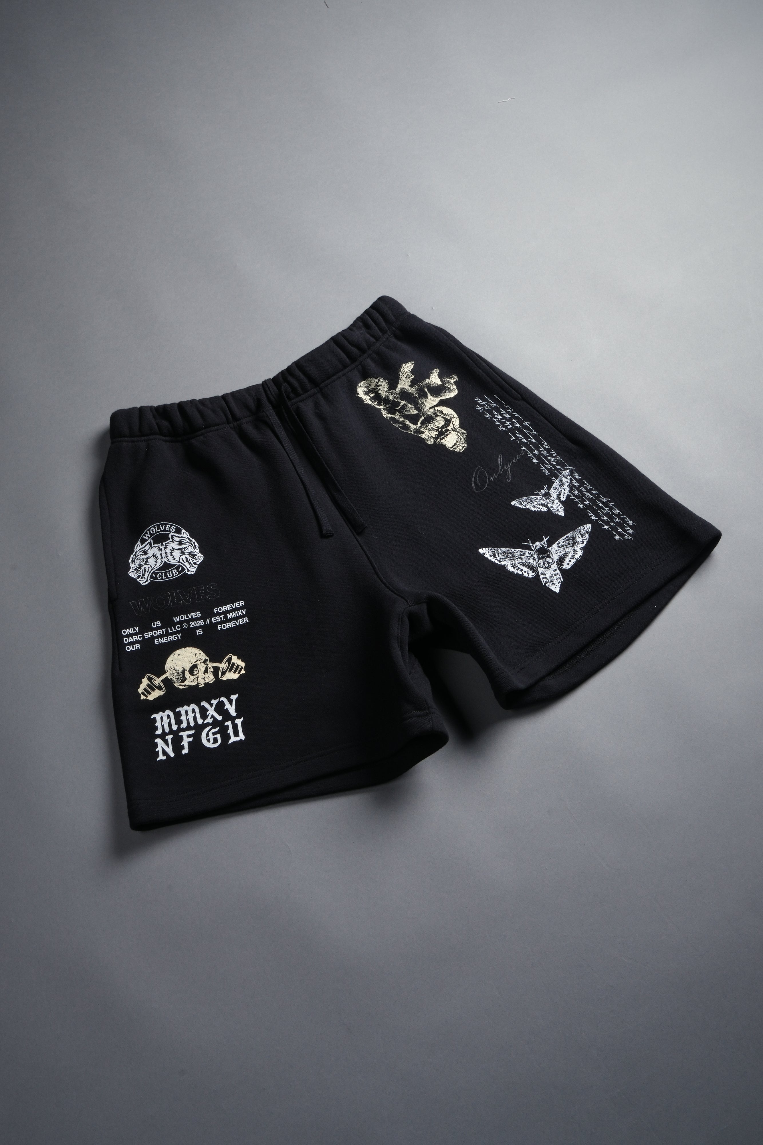 Hollow Virtue Post Lounge Sweat Shorts in Black — imagem 6