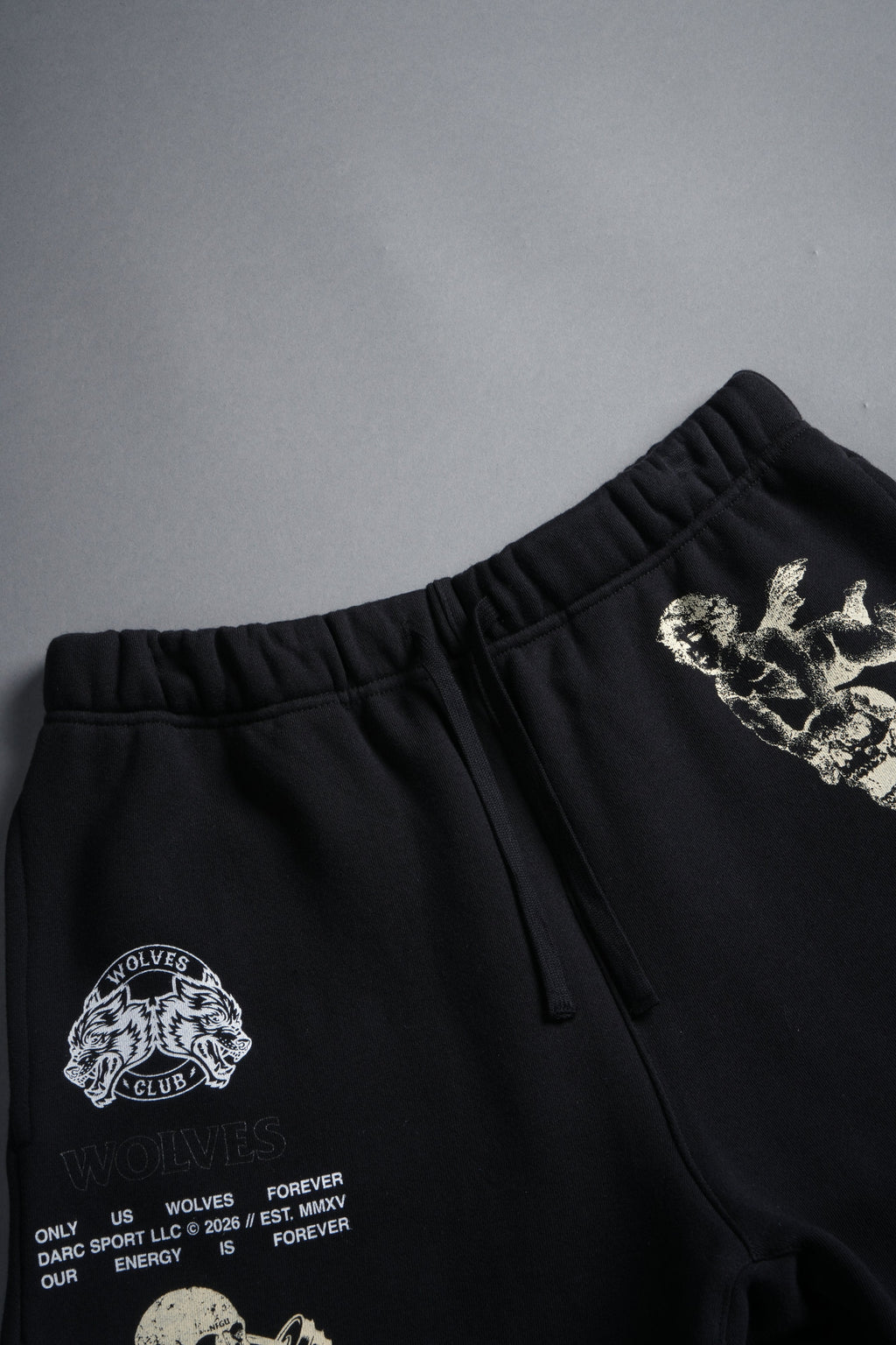 Hollow Virtue Post Lounge Sweat Shorts in Black — imagem 7