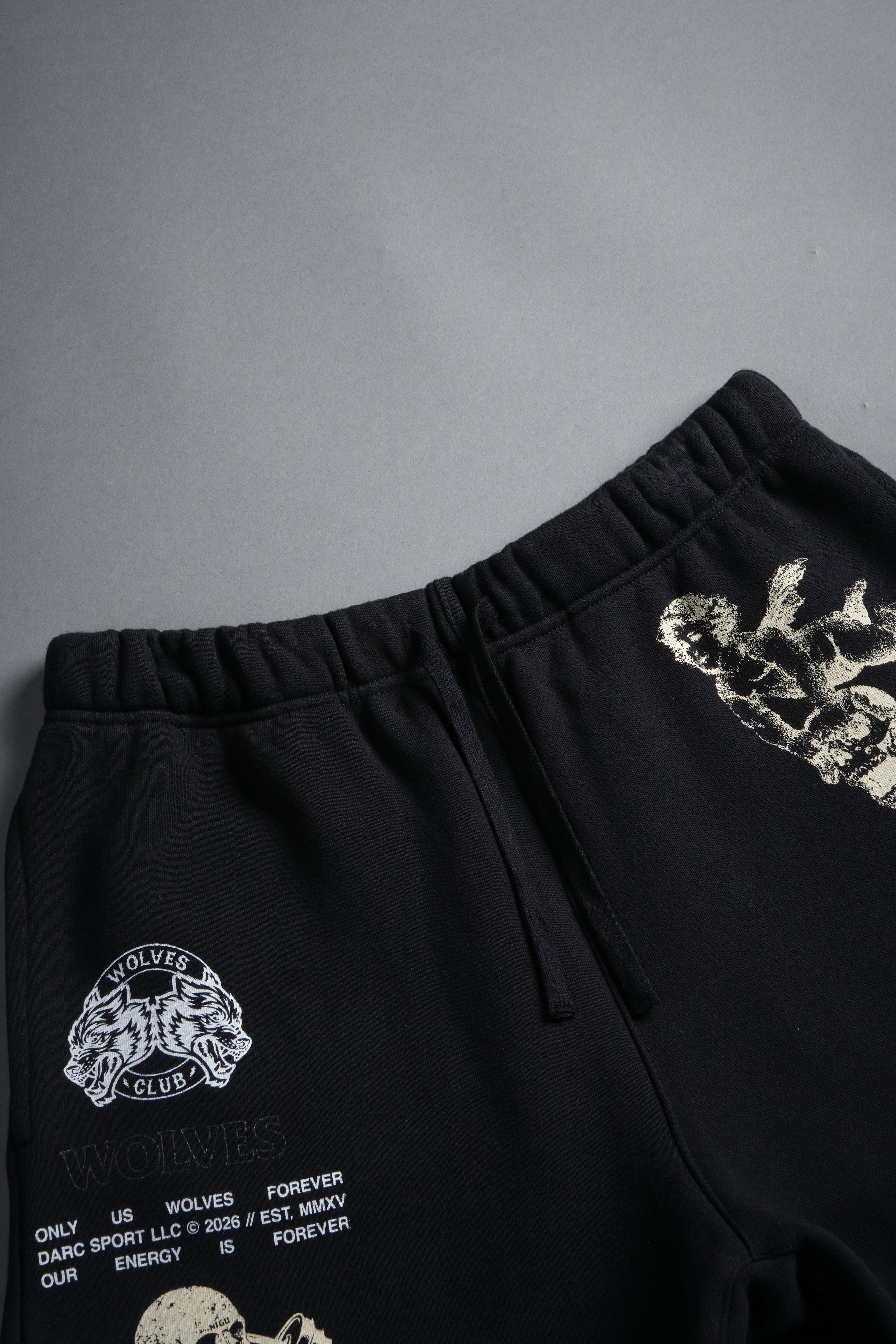 Hollow Virtue Post Lounge Sweat Shorts in Black — imagem 7