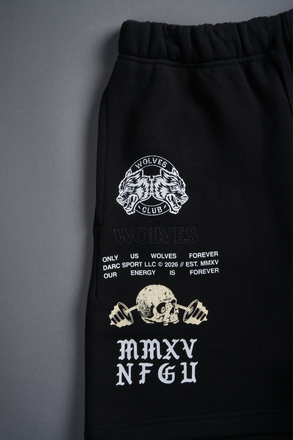 Hollow Virtue Post Lounge Sweat Shorts in Black — imagem 8