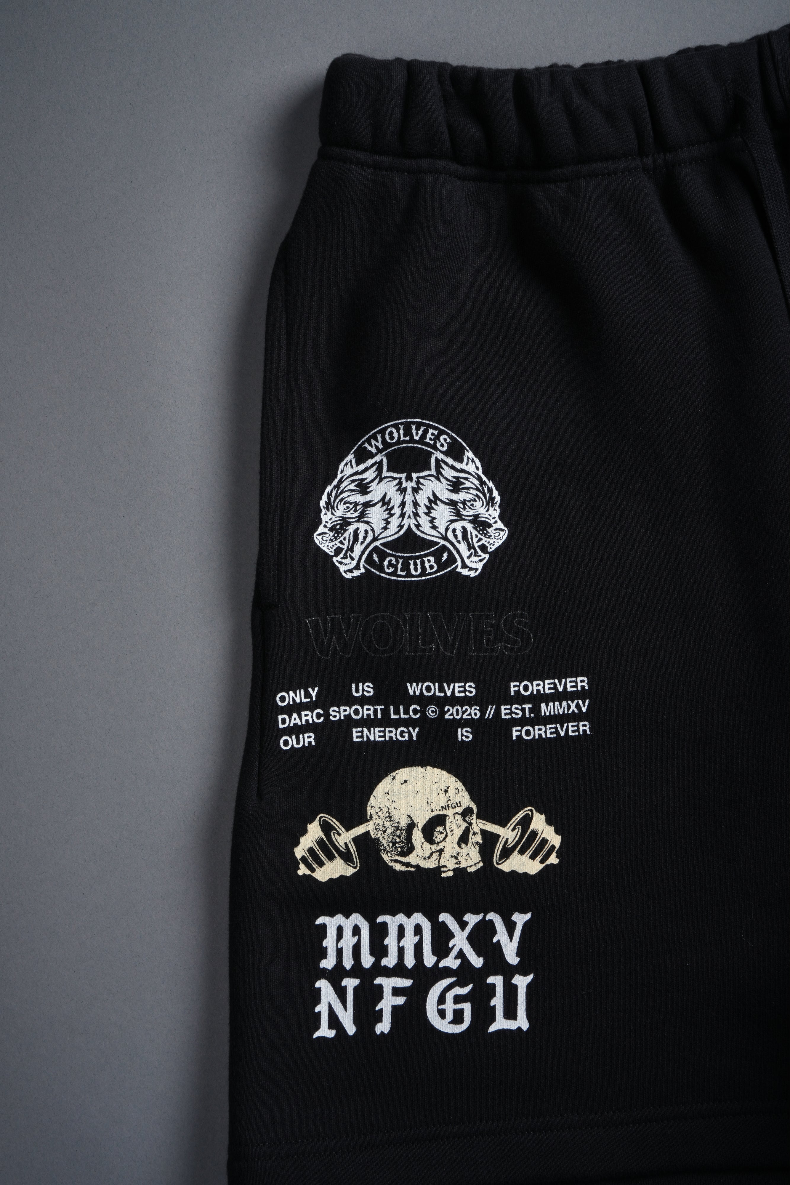 Hollow Virtue Post Lounge Sweat Shorts in Black — imagem 8
