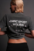 Darc Sport Wolves Blossom "Premium" (Cropped) Tee in Wolf Gray - imagem 1