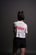 She Wlvs "Premium" (Cropped) Tee in White — imagem 1